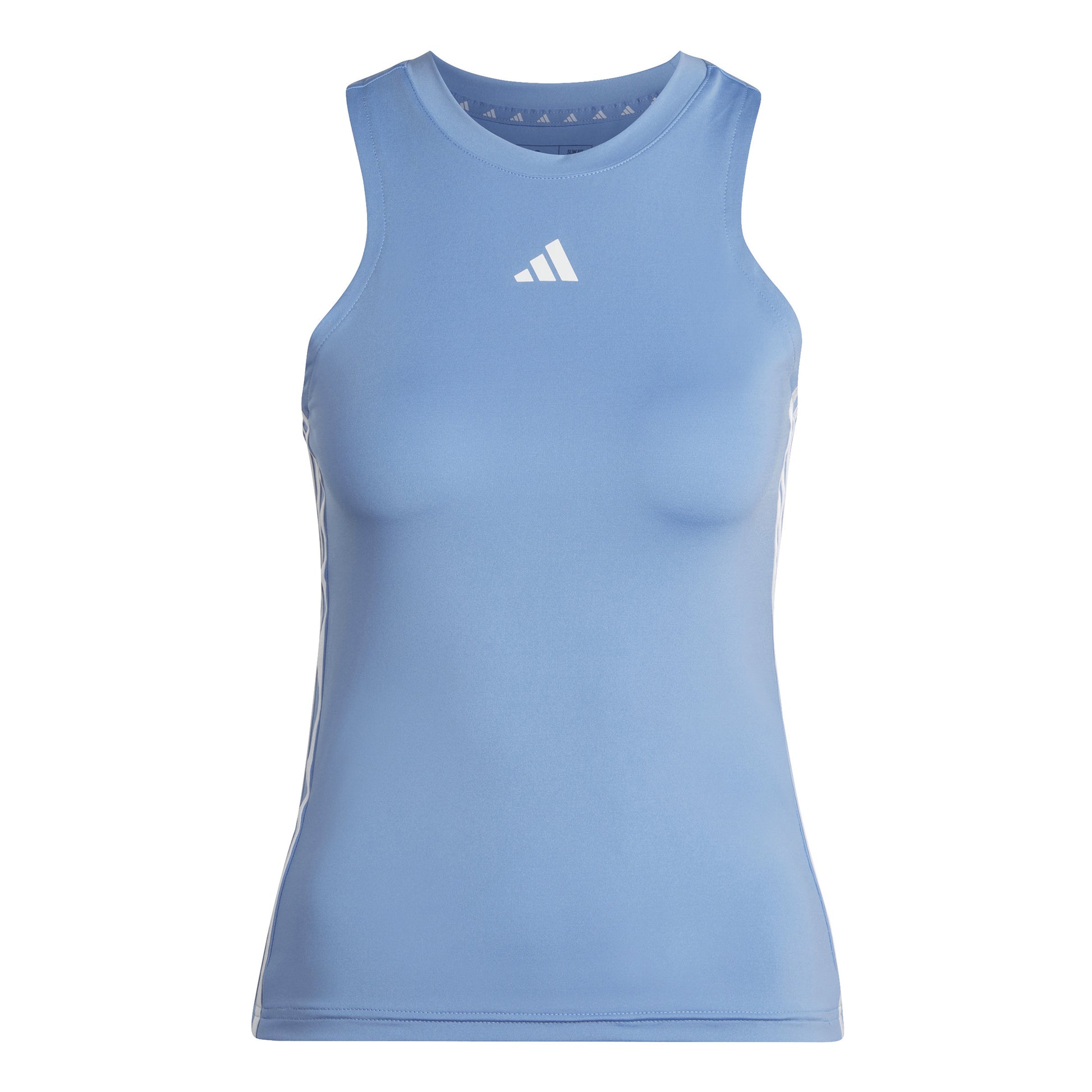 adidas Training  Regular 3-Stripes Tanktop Dames - lichtblauw, wit