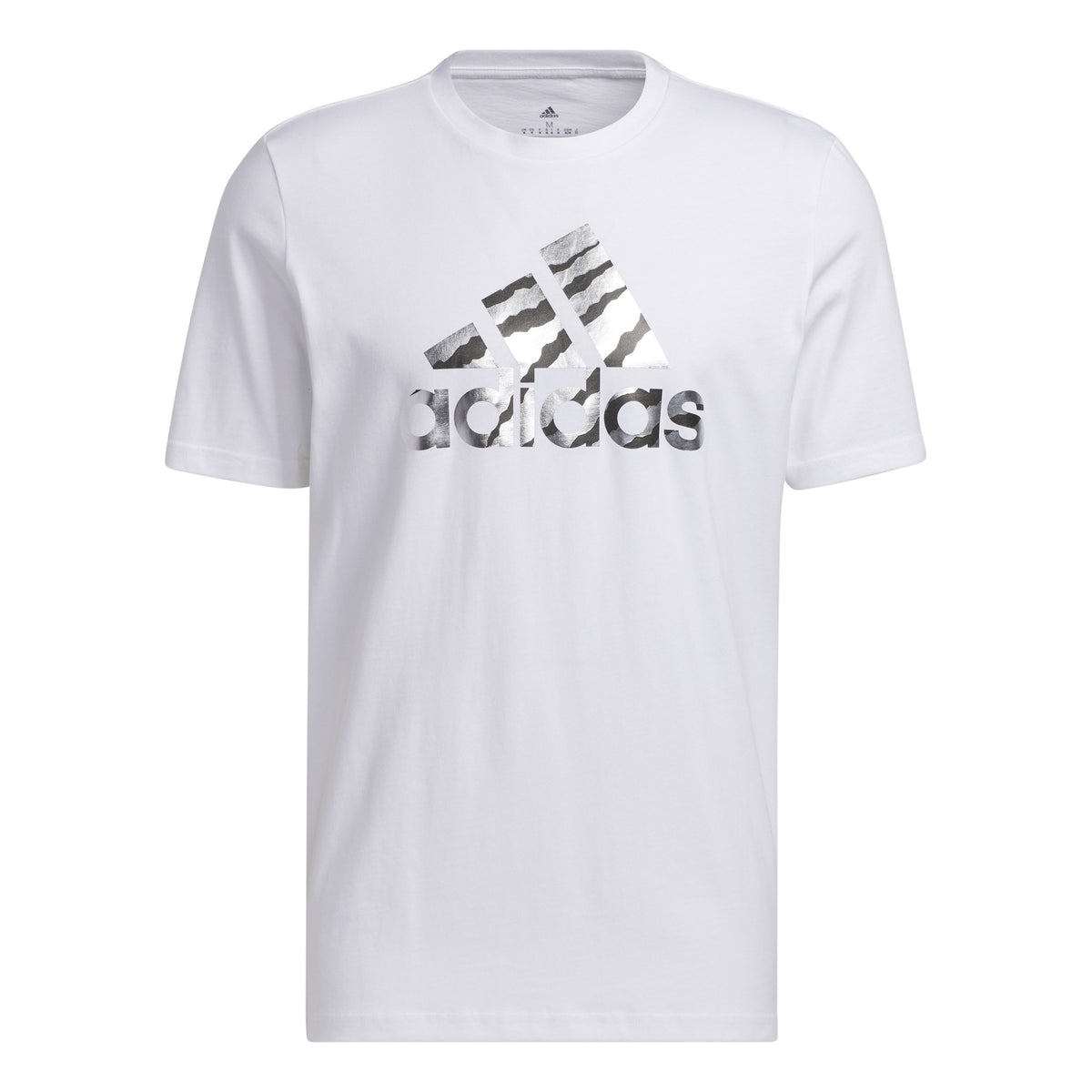 adidas Power Logo Foil T-shirt Heren - wit, grijs
