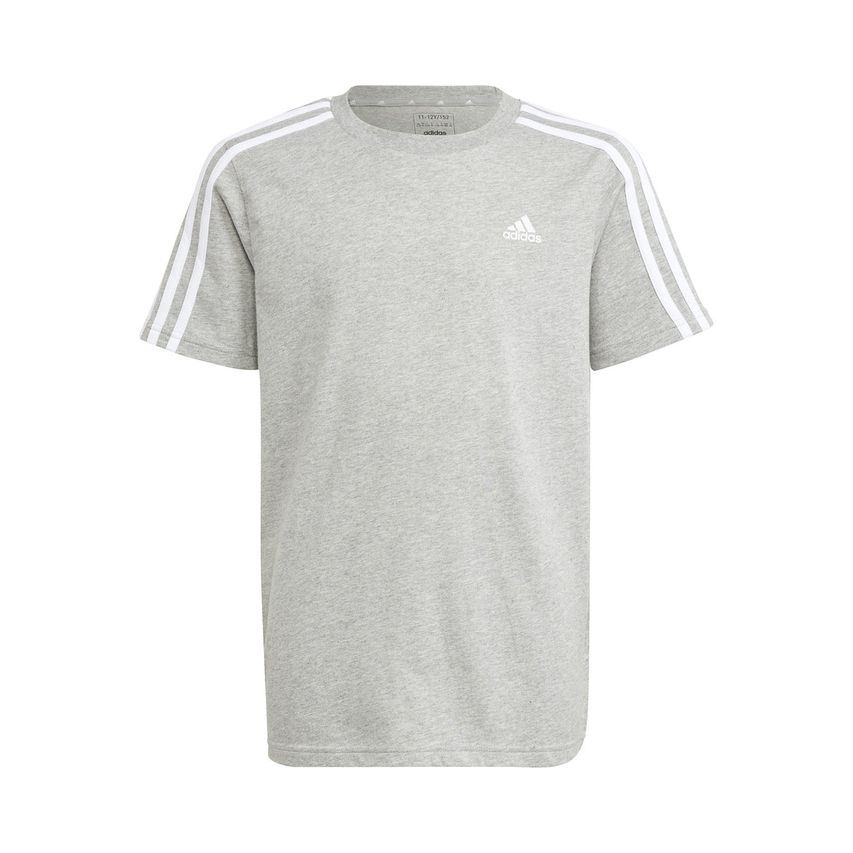 adidas 3Stripes T-shirt Jongens - lichtgrijs, wit