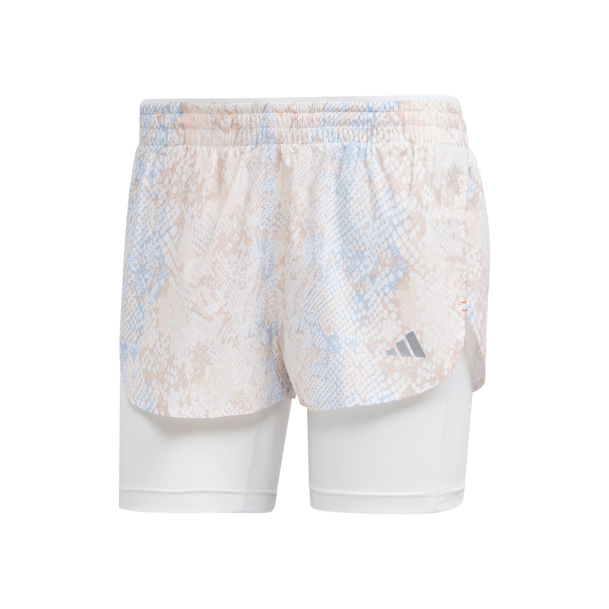 adidas Fast 2in1 All Over Print Shorts Dames - wit, grijs