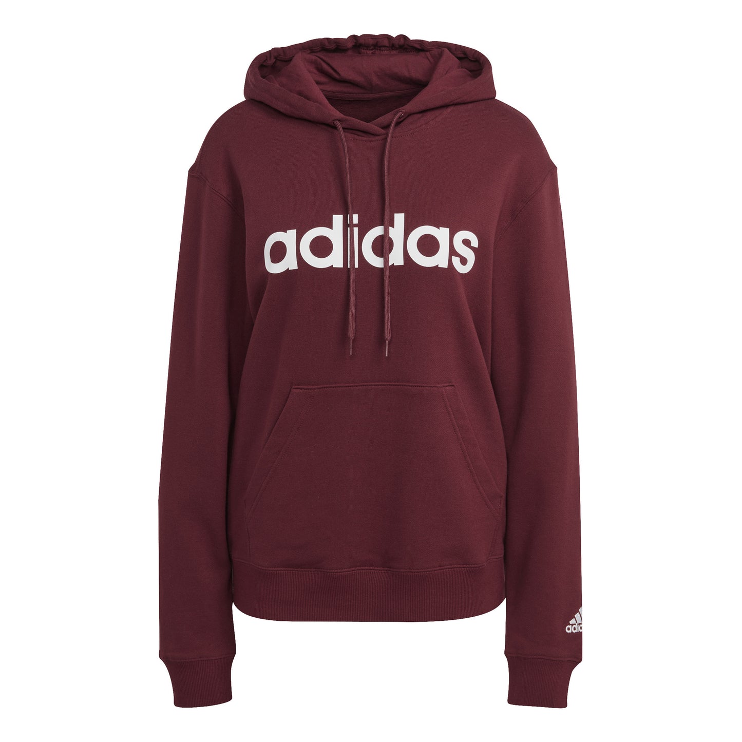 adidas Linear French Terry Sweater met capuchon Dames - rood, wit