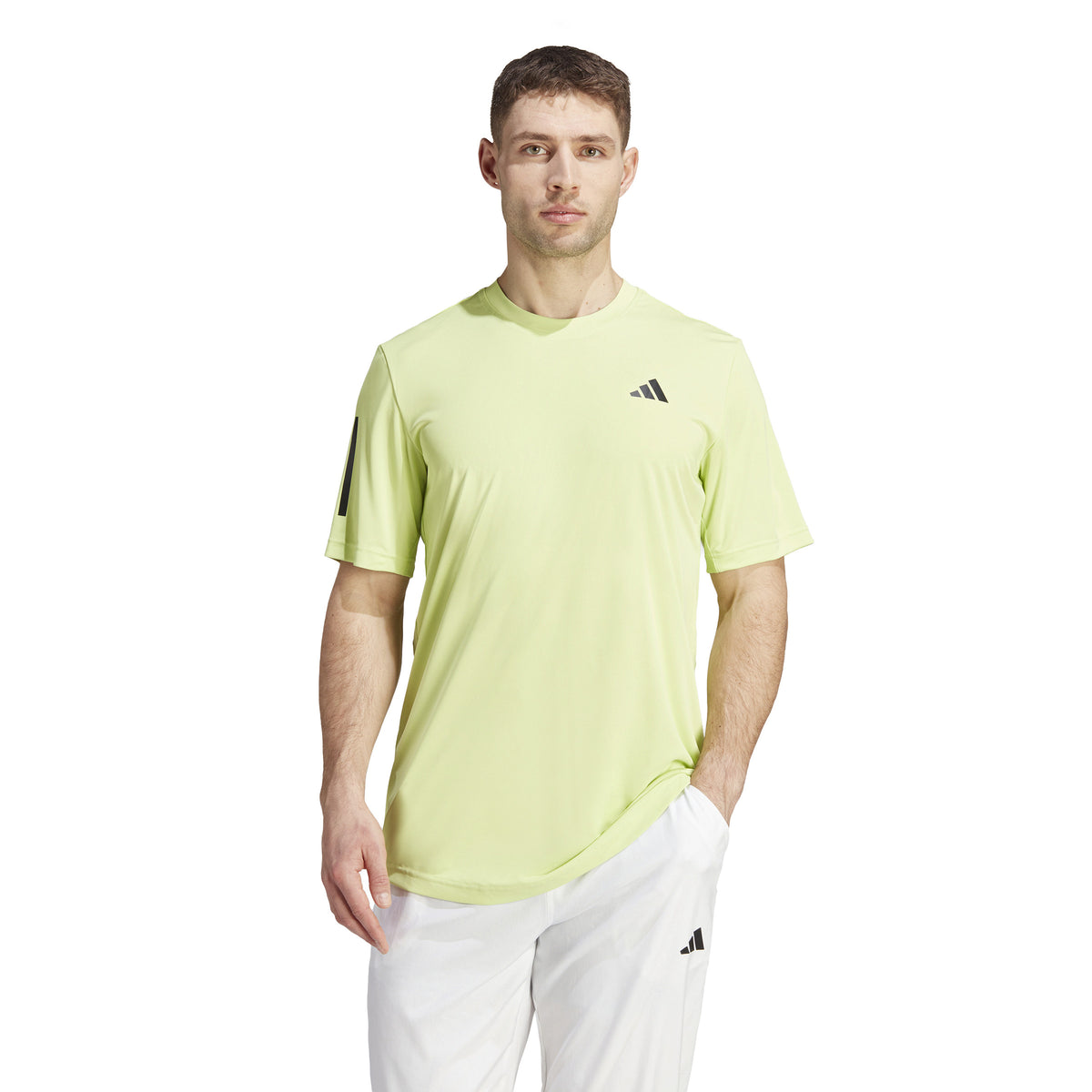 adidas Club 3 Stripes T-shirt Heren - limoen,