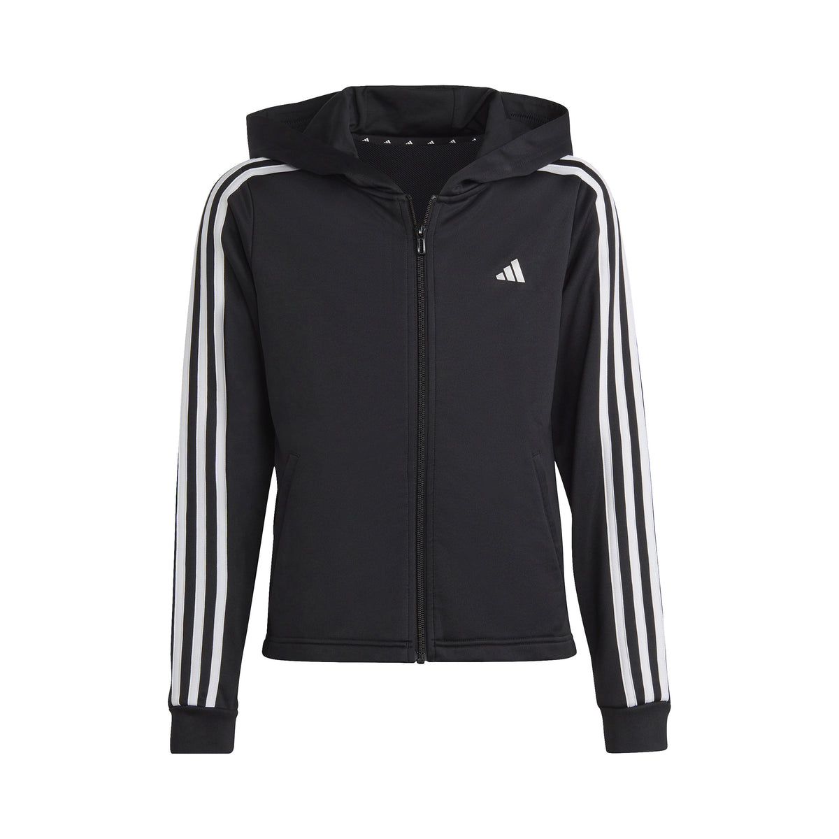 adidas Training ES 3 Stripes Full-Zip Gilet en coton Filles - noir, blanc
