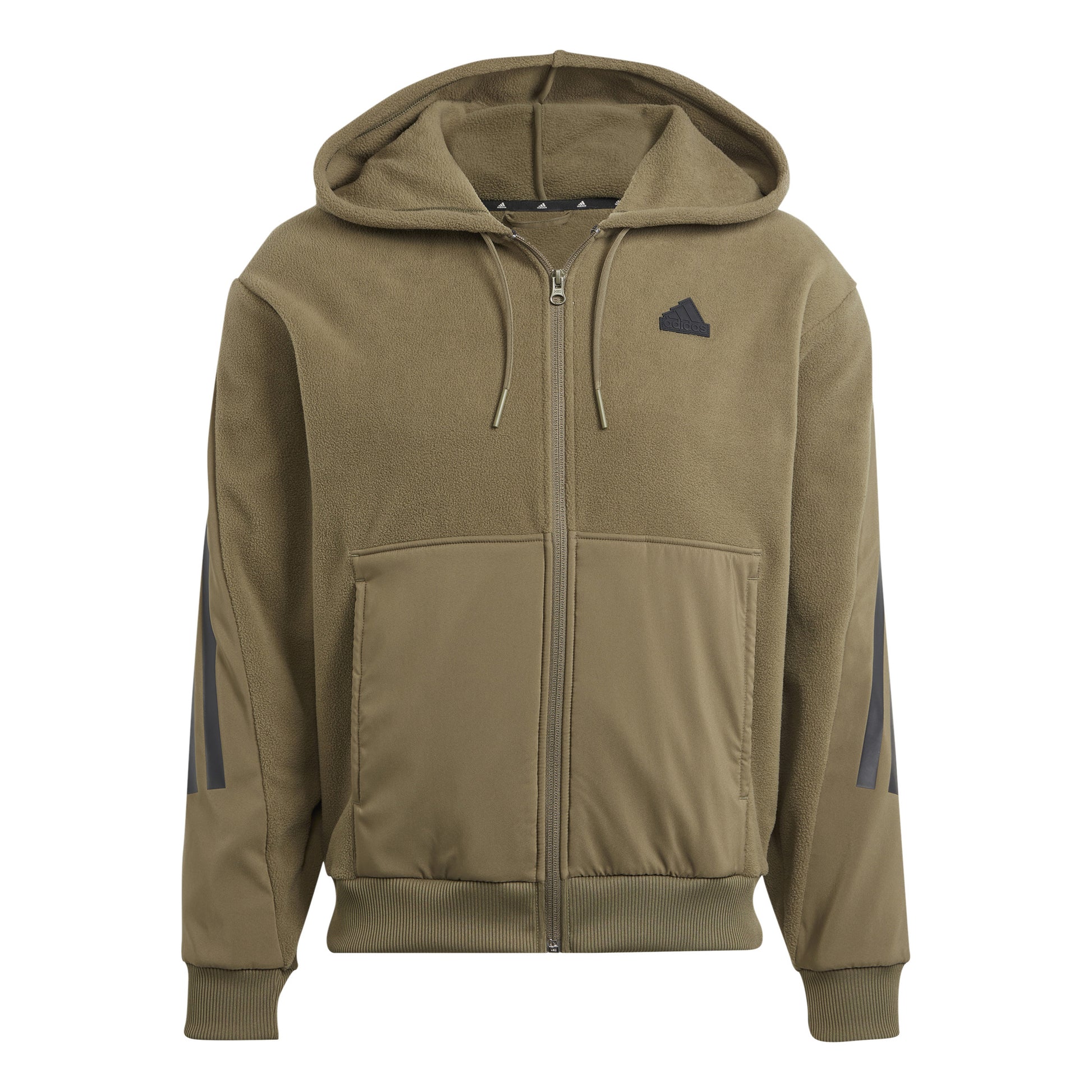 adidas Future Icon 3 Stripes Gilet en coton Hommes - vert olive, noir