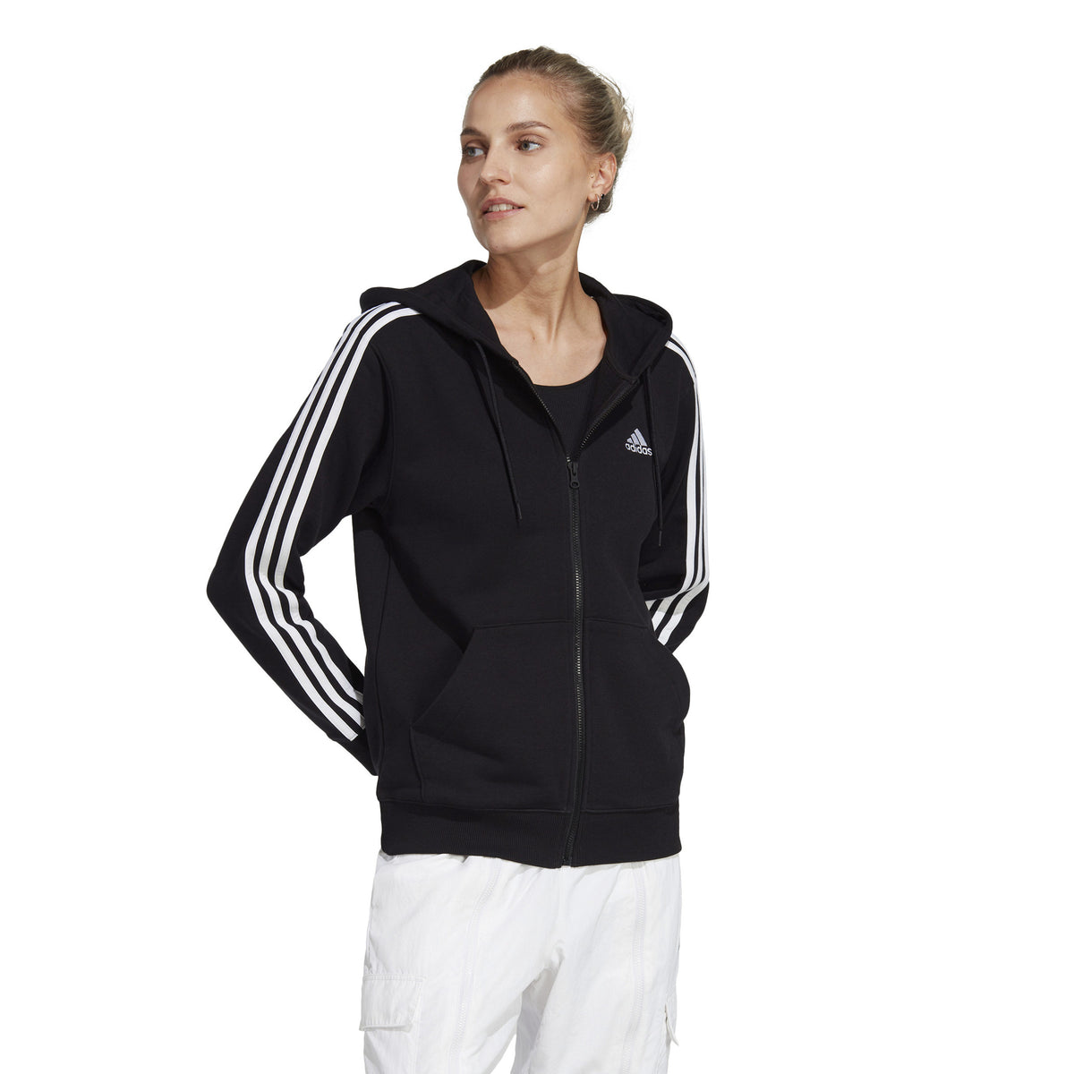 adidas 3Stripes Sportjas Dames - zwart, wit