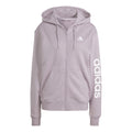 Linear French terry Full Zip Sportjas Dames - mauve, wit