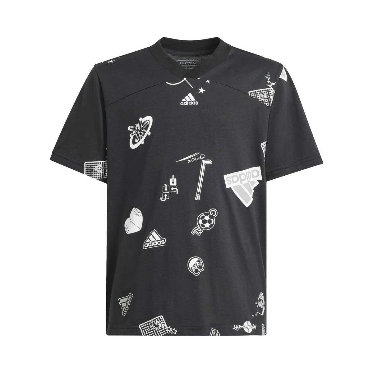 adidas T-shirt Jongens - zwart, veelkleurig