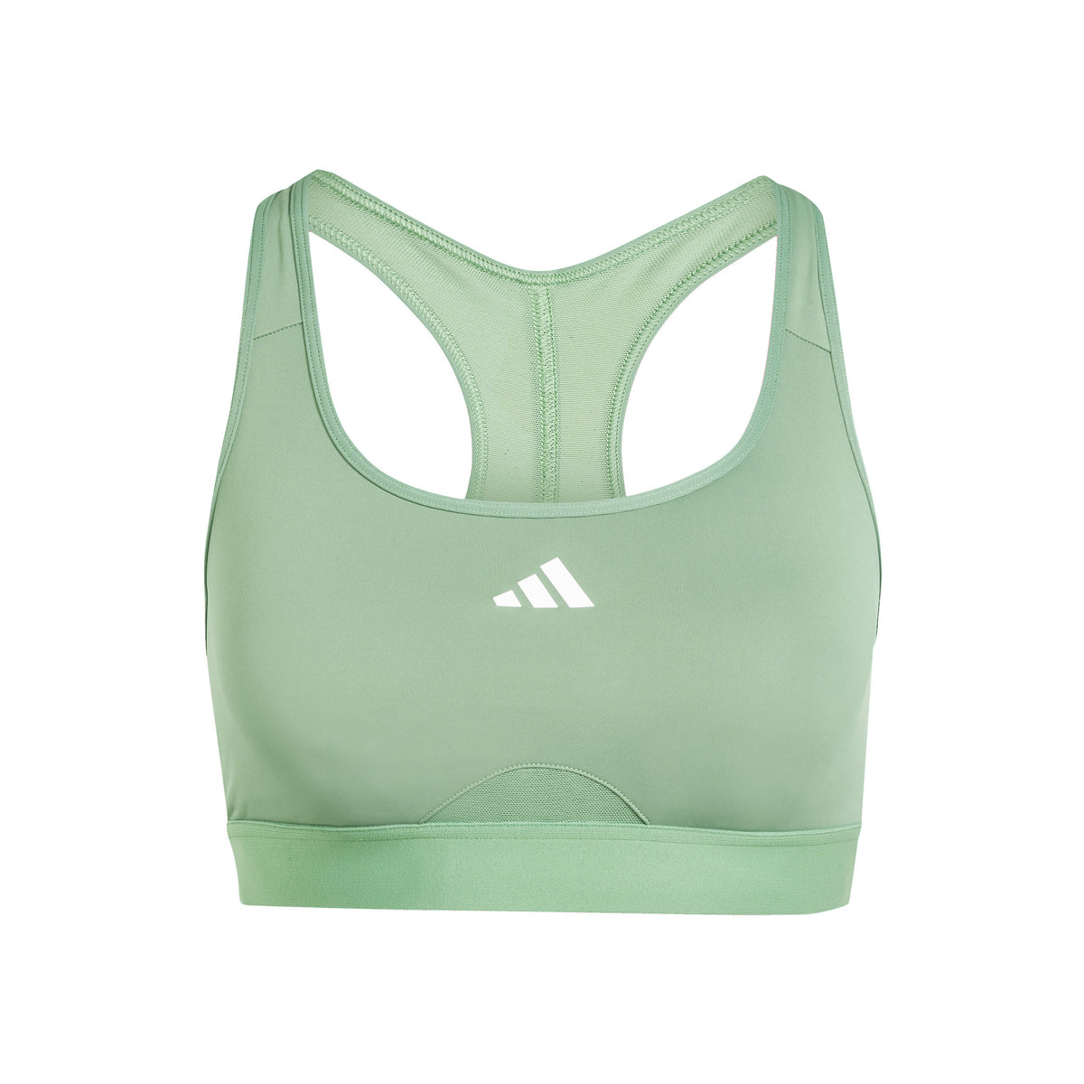 adidas Power Racer Medium 3Stripes Sport-bh Dames - groen