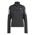 Own The Run B Half-Zip Longsleeve Dames-Zwart