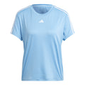 Essentials 3 Stripes T-shirt Femmes - bleu clair, blanc