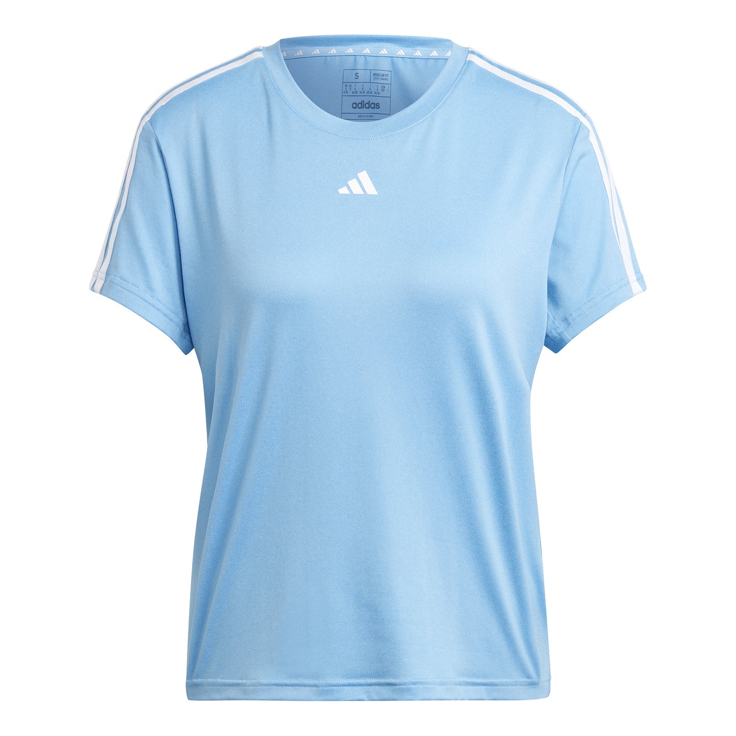 adidas Essentials 3 Stripes T-shirt Dames - lichtblauw, wit