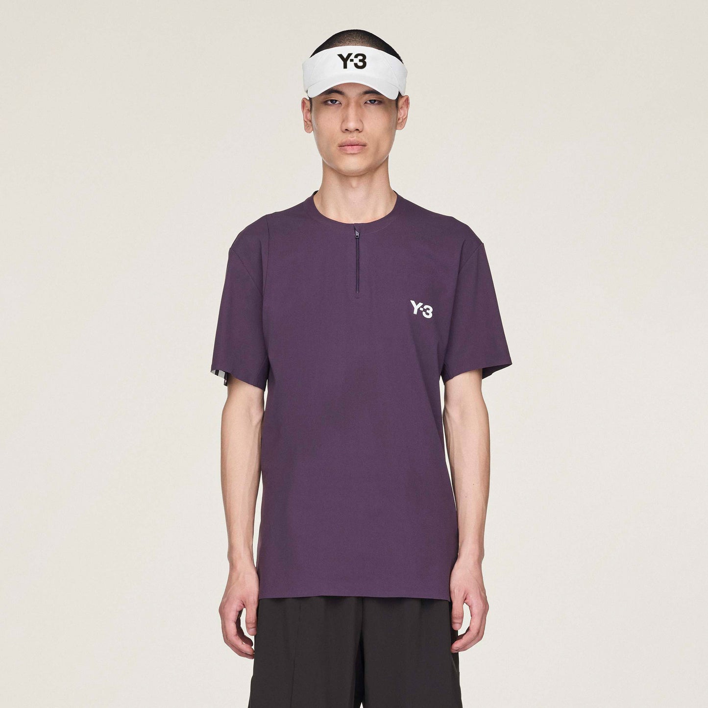 adidas Y-3 Zip Polo Hommes-Violet