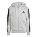 Essentials 3 Stripes Sportjas Heren - grijs, zwart
