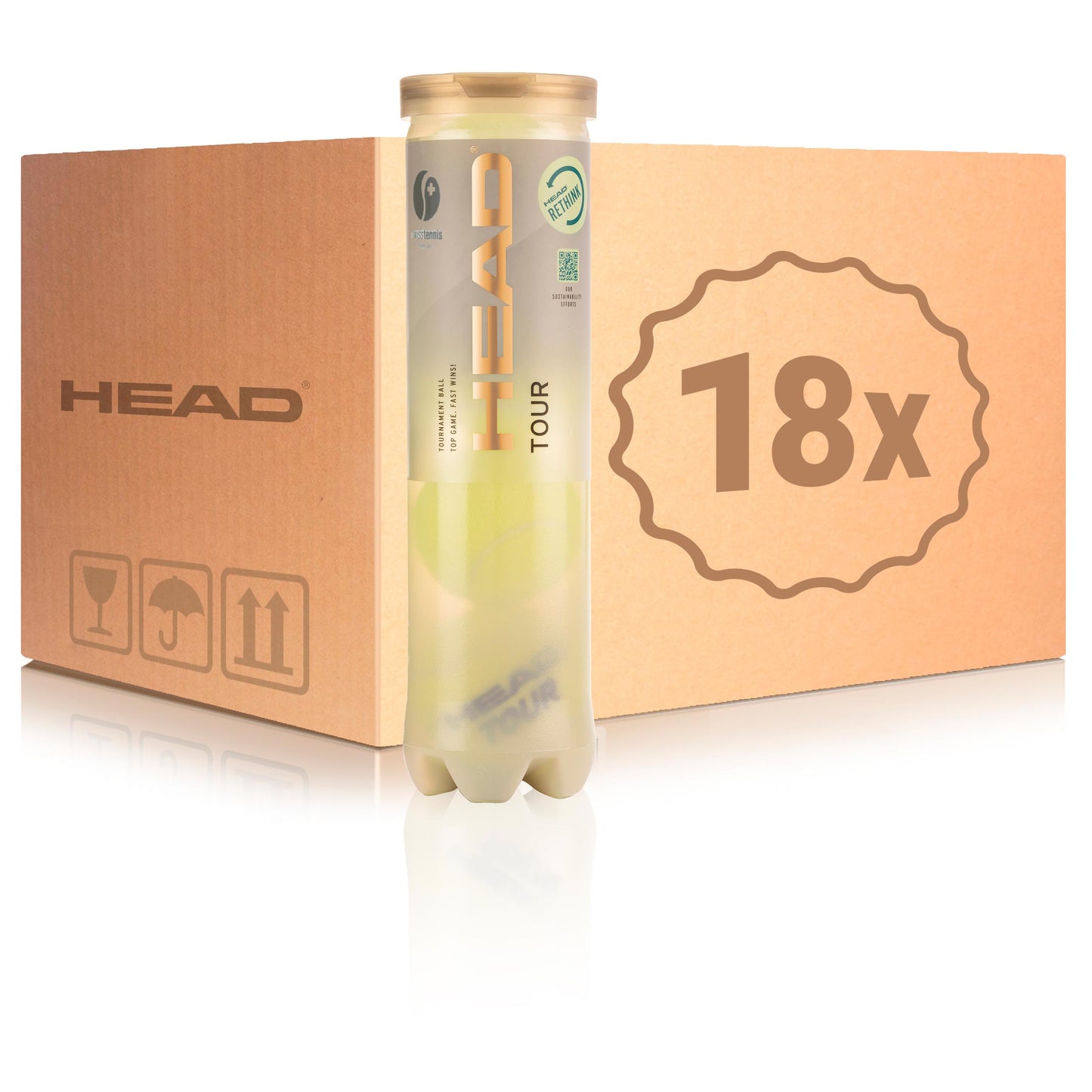 HEAD 18 tubes de 4 Tour Swiss Official