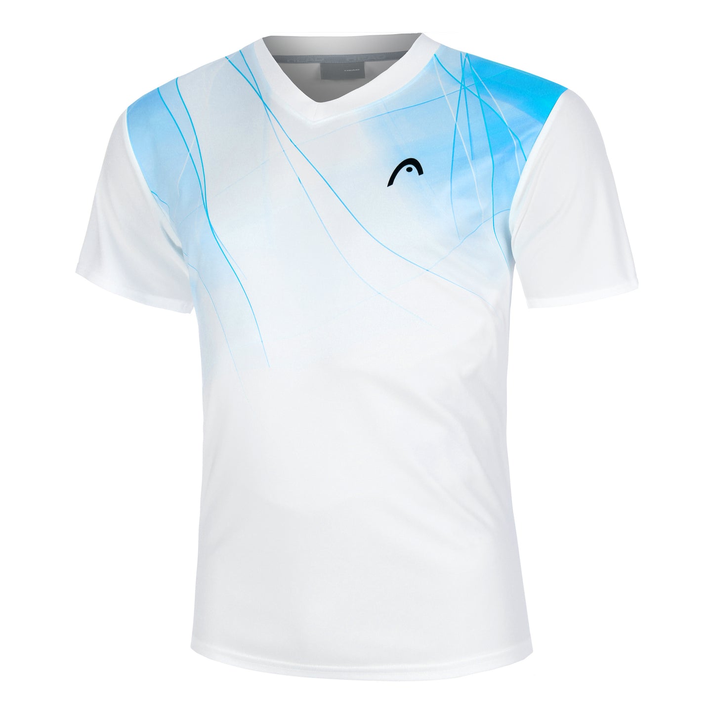 HEAD Topspin T-shirt Hommes-Blanc,Bleu Clair