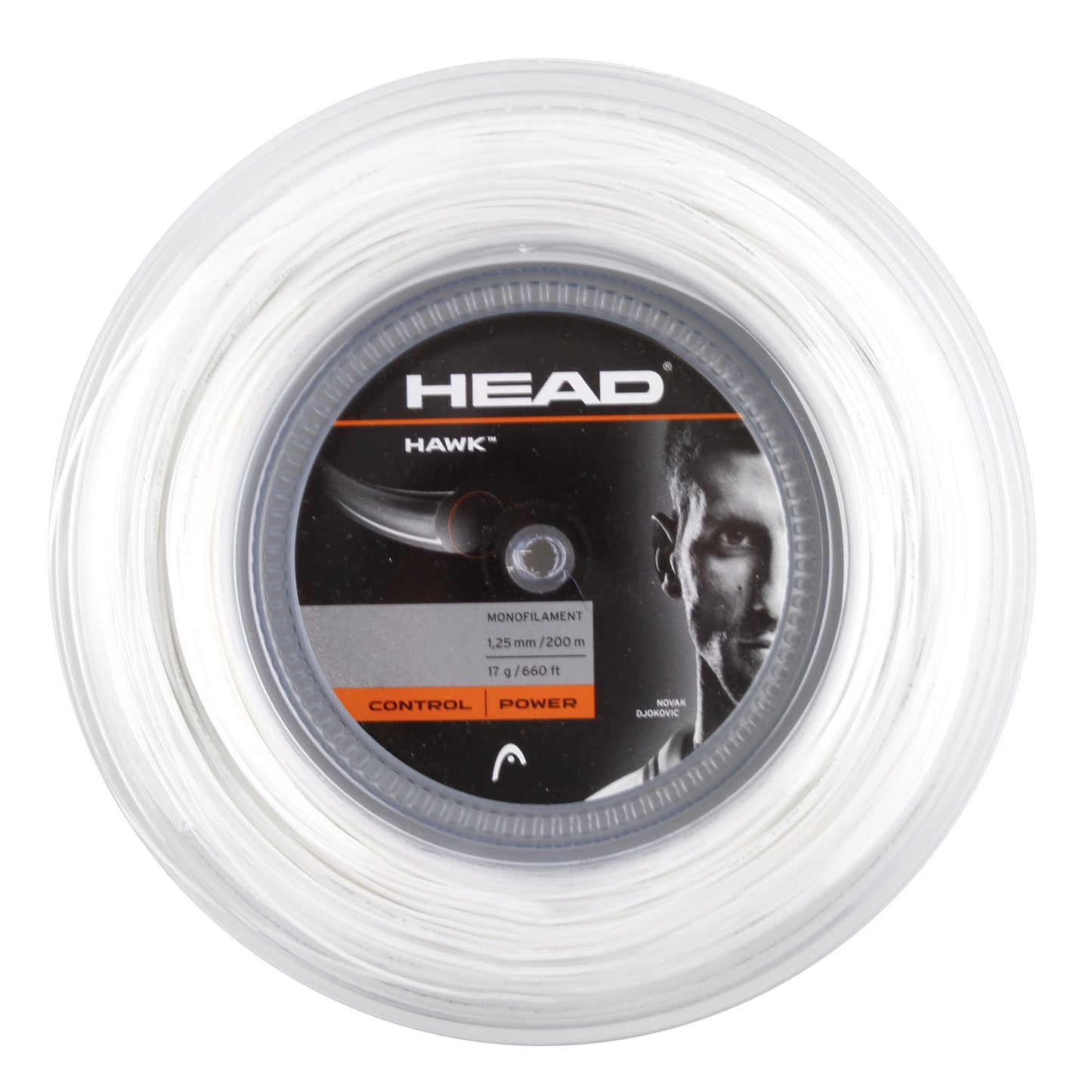 HEAD Hawk Bobine Cordage 200m-Blanc