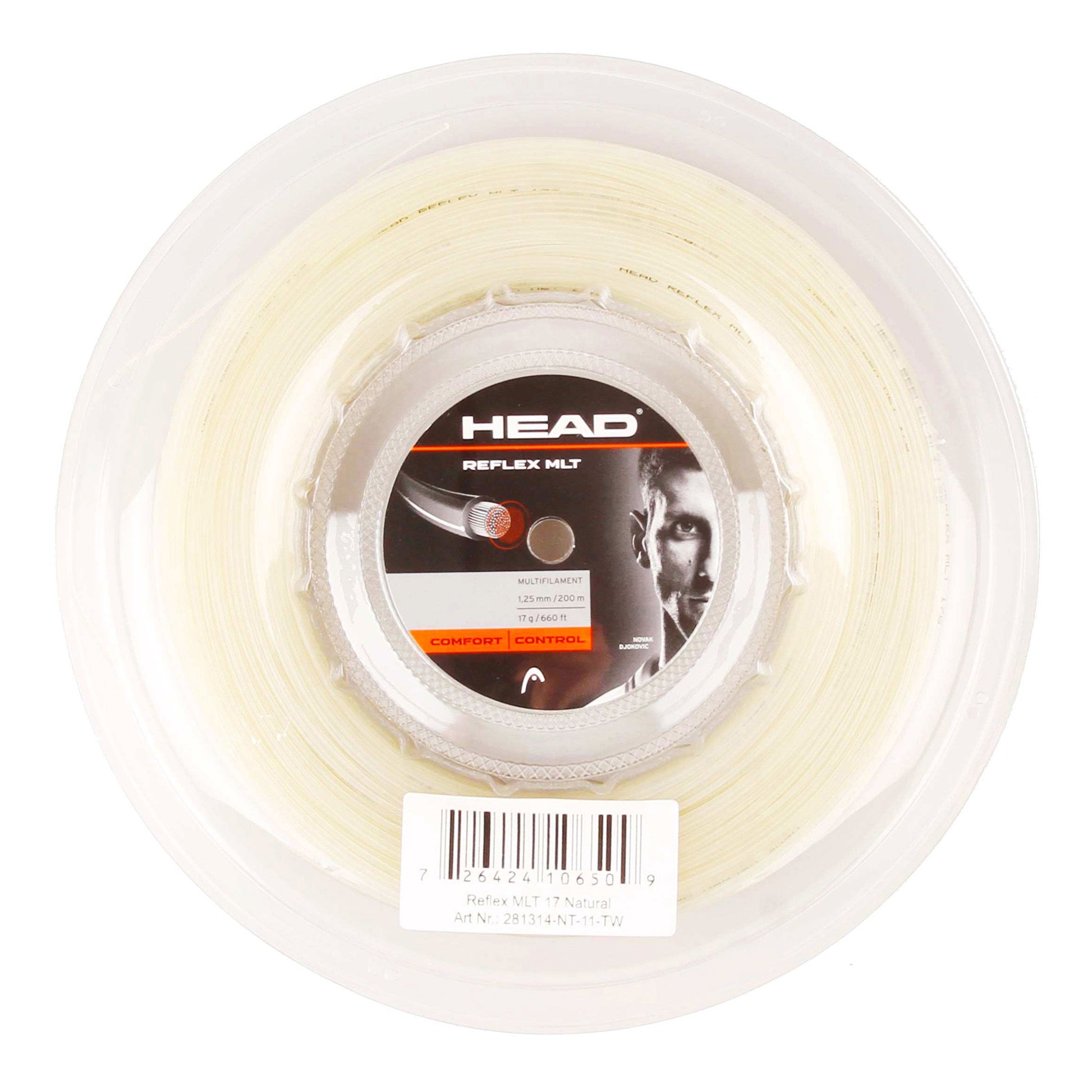 HEAD Reflex MLT Bobine Cordage 200m-Écru