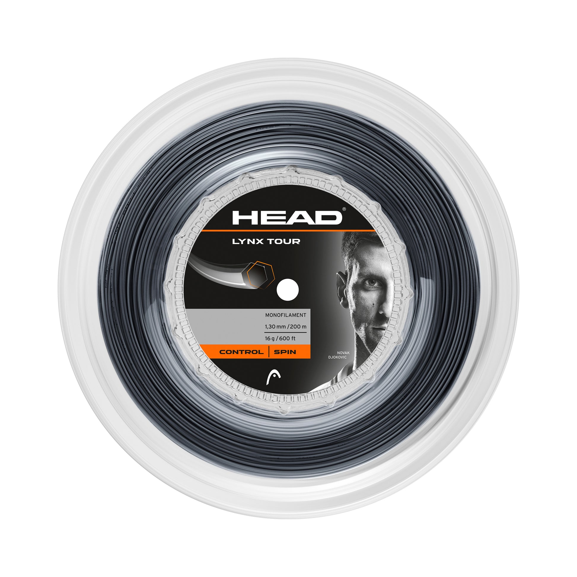 HEAD Lynx Tour Reel Rol Snaren 200m-Zwart