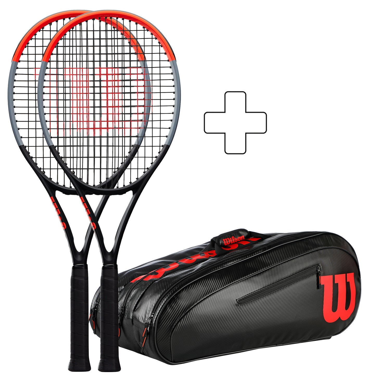 Wilson 2x Clash 100 Pro (Tour) + sac de tennis