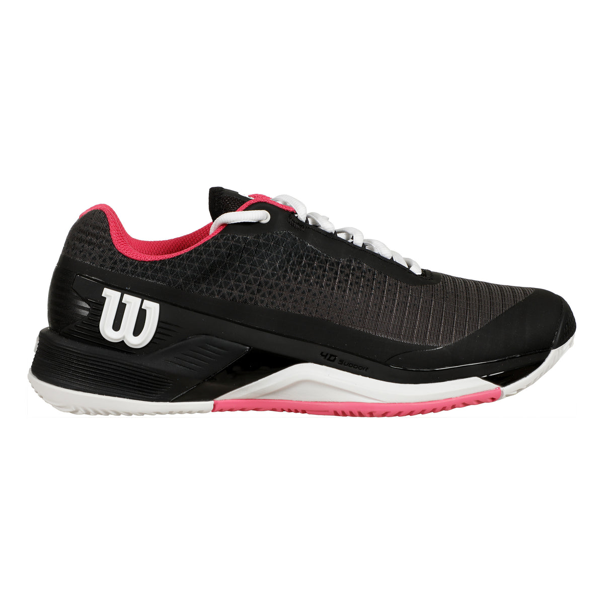Wilson Rush Pro 4.0 Gravelschoen Dames - zwart, wit