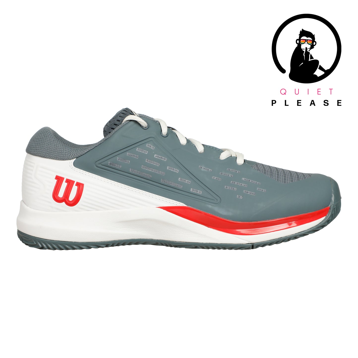 Wilson Rush Pro Ace Quiet Please Gravelschoen Heren-Grijs,Oranje