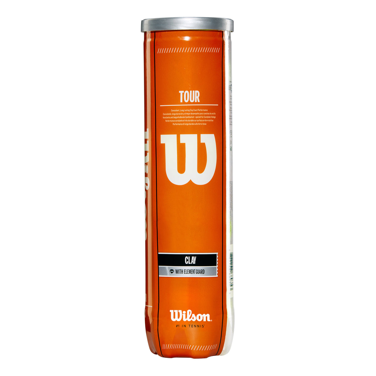 Wilson Tour Clay TBall 4er Tube de 4