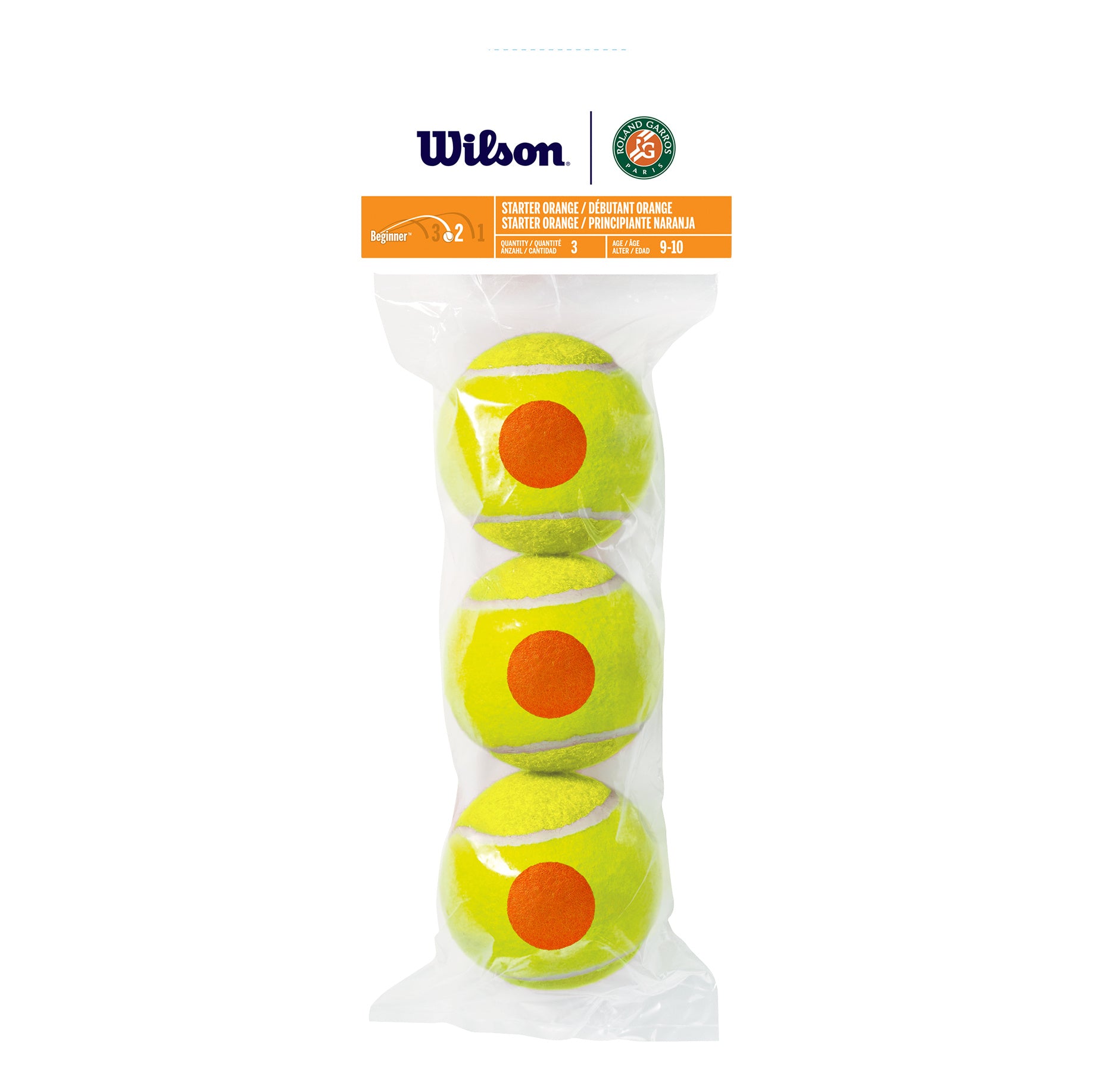 Wilson Roland Garros orange 3er Sac de 3 balles