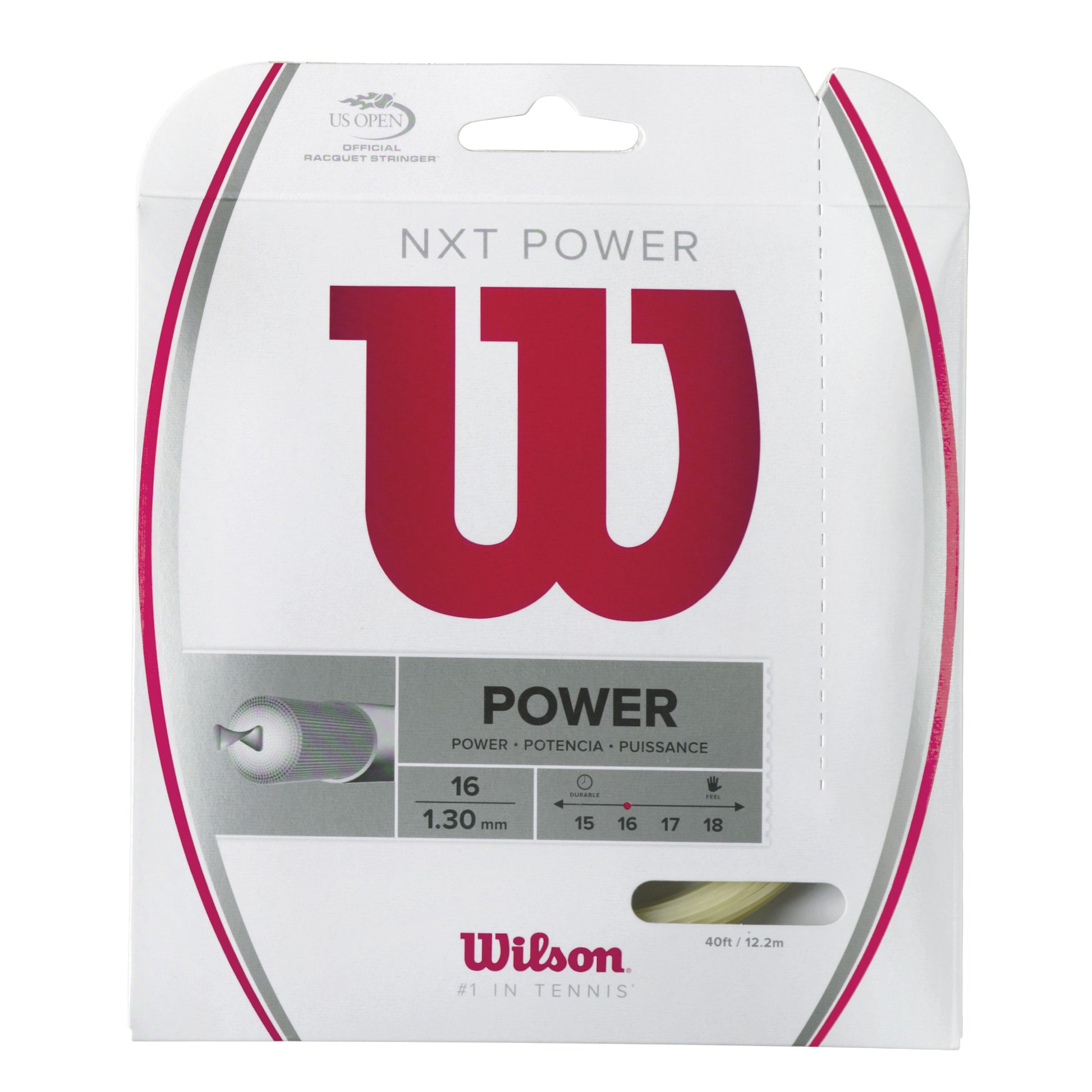 Wilson NXT Power Cordage En Garniture 12,2m-Écru