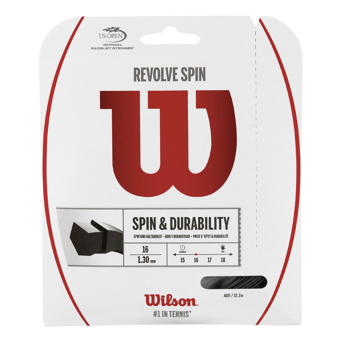 Wilson Revolve Spin Set Snaren 12,2m-Zwart