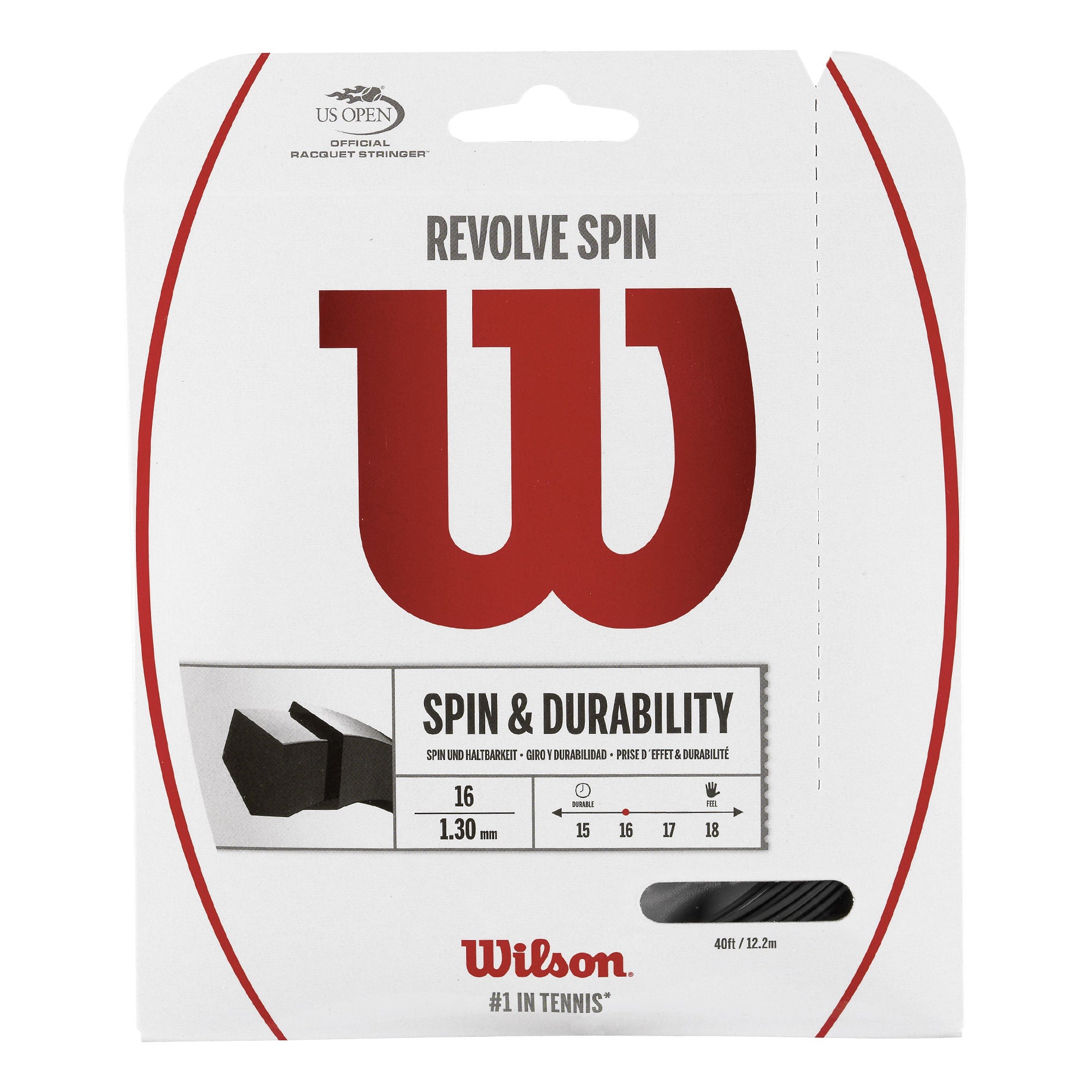Wilson Revolve Spin Set Snaren 12,2m-Zwart
