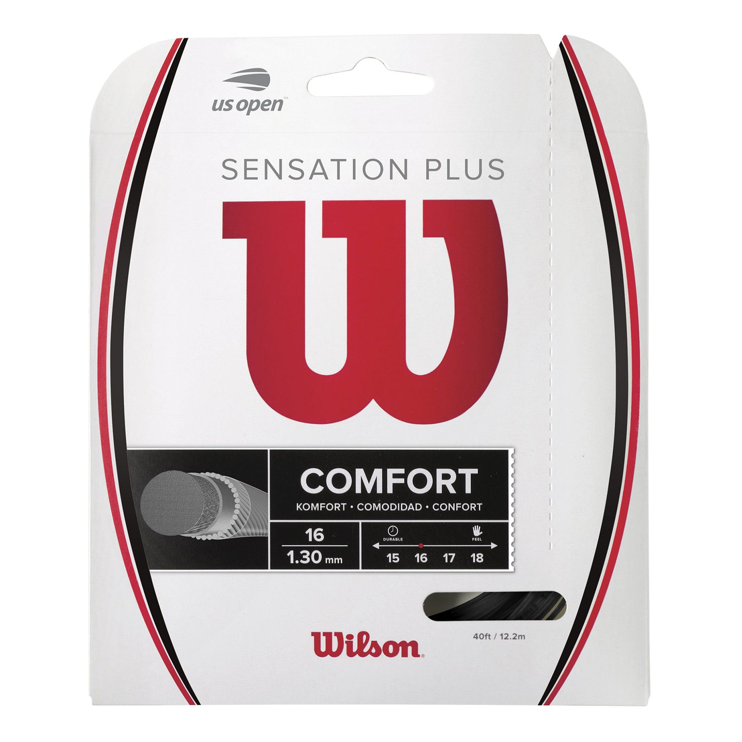 Wilson Sensation Plus Cordage En Garniture 12,2m-Noir