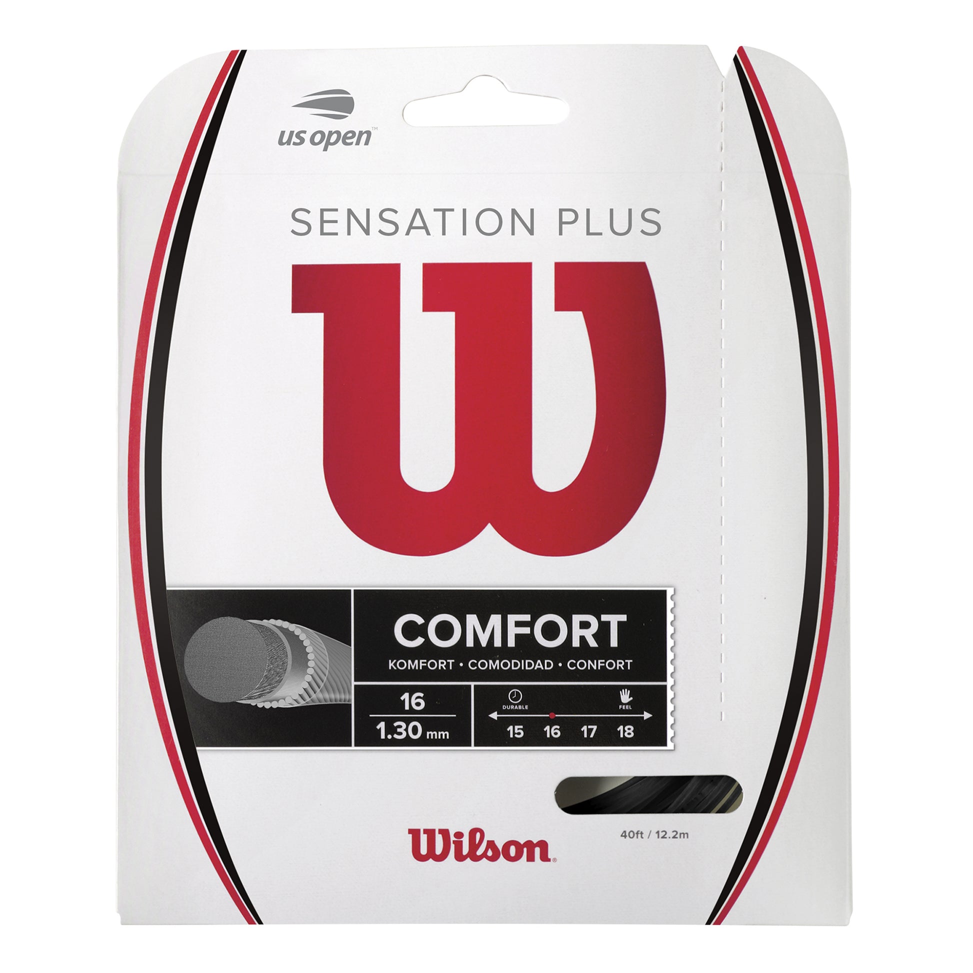 Wilson Sensation Plus Cordage En Garniture 12,2m-Noir