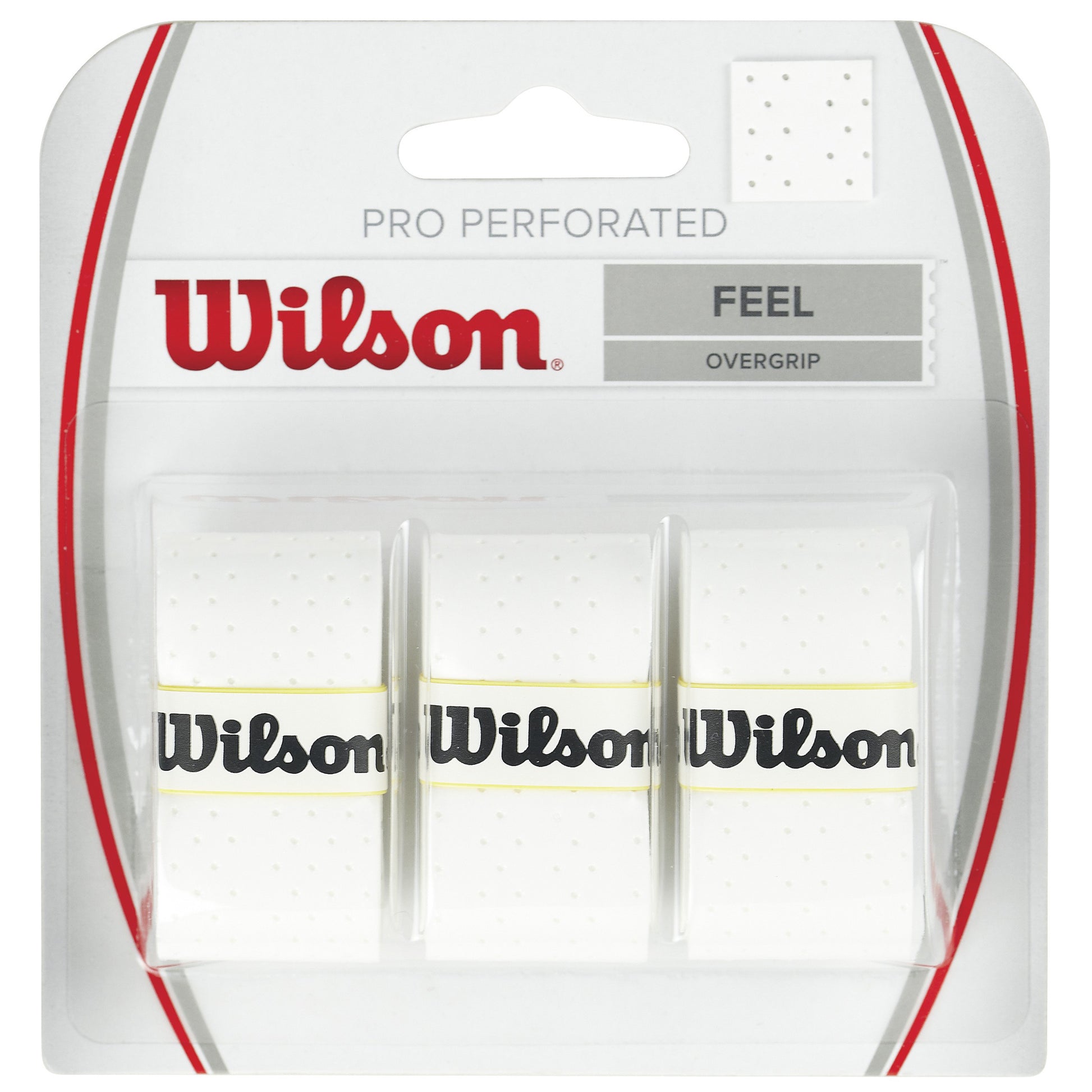 Wilson Pro Overgrip Perforated Pack De 3-Blanc