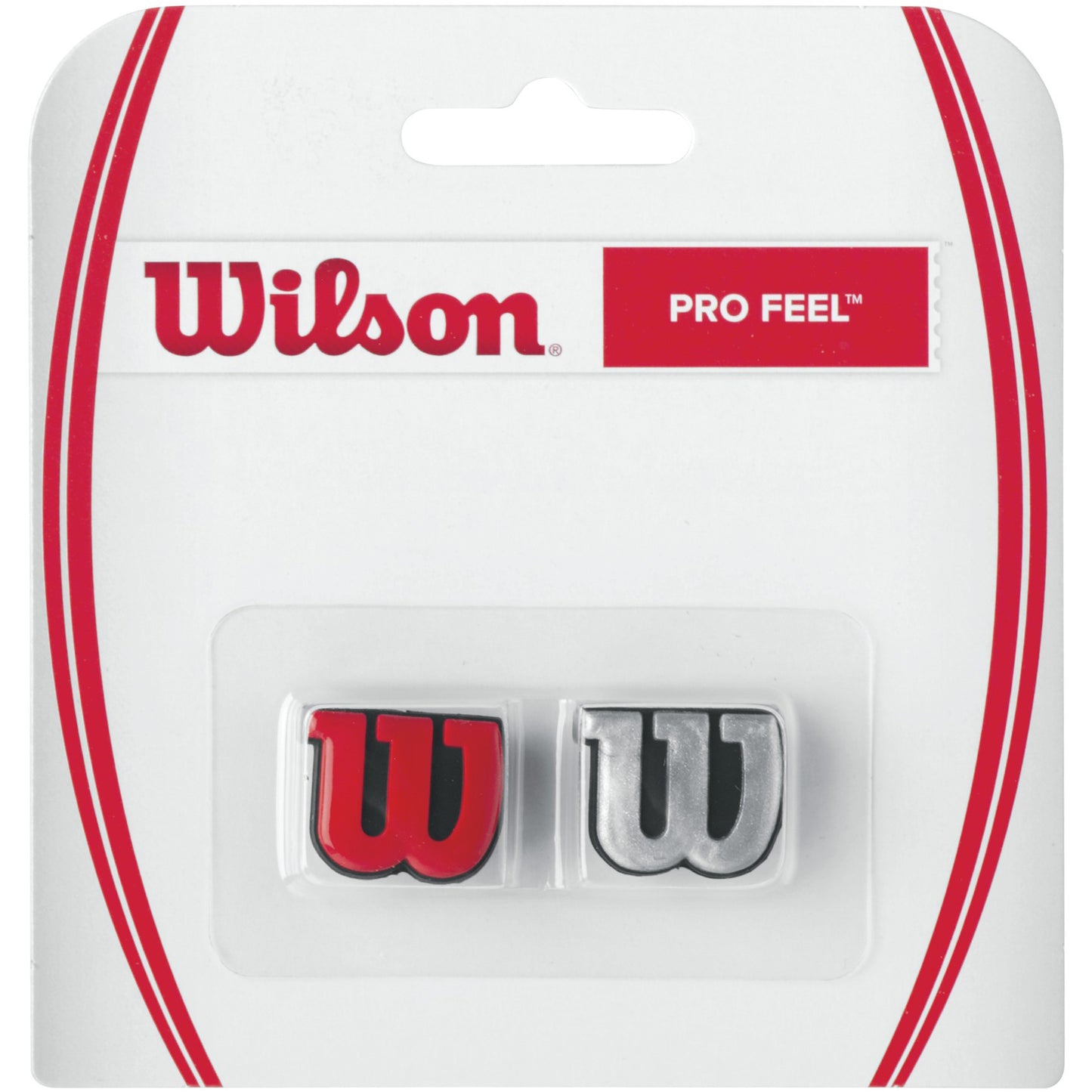 Wilson Pro Feel Antivibrateur Pack De 2 Unités-Argent,Rouge