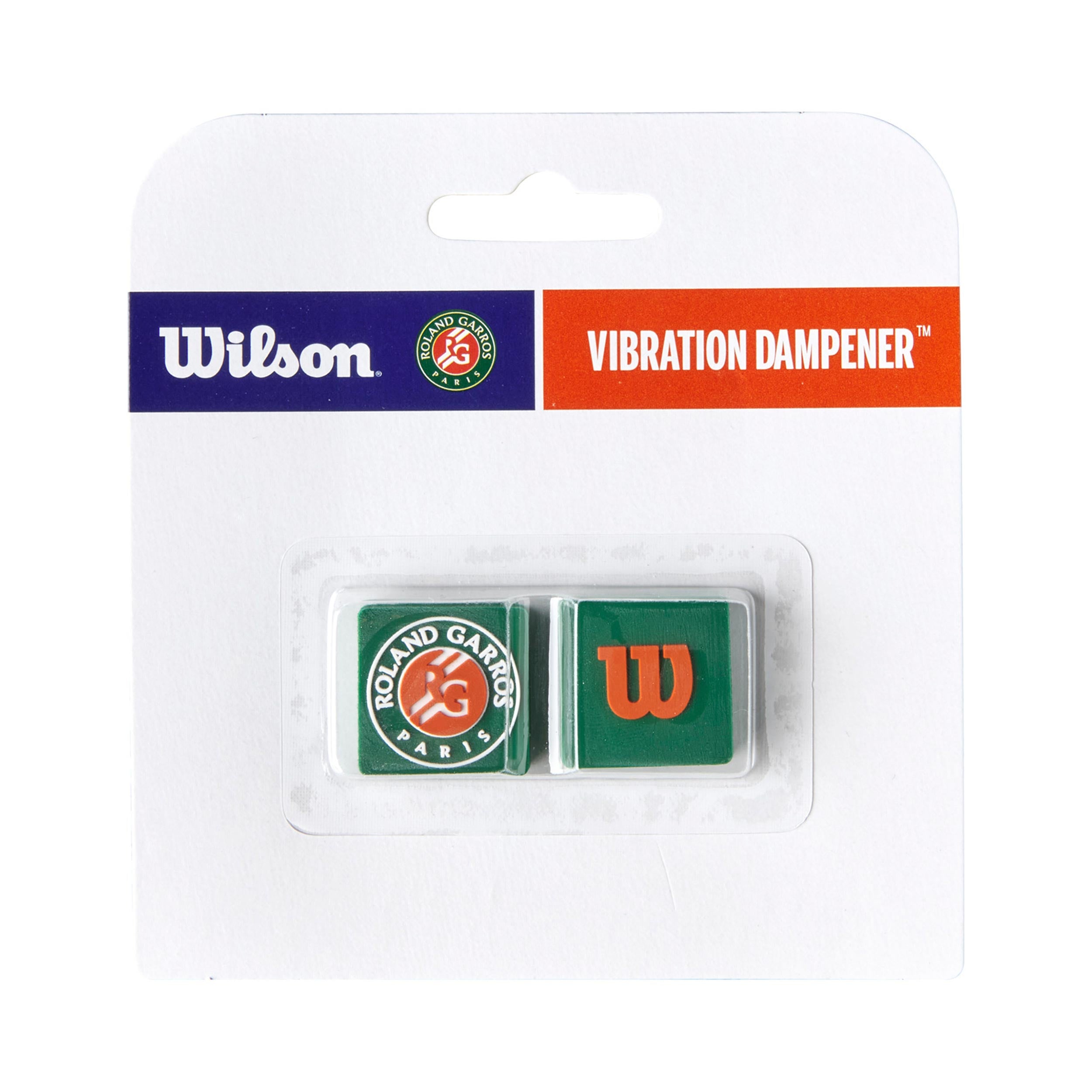 Wilson Roland Garros 2025 Demper Verpakking 2 Stuks-Groen,Rood