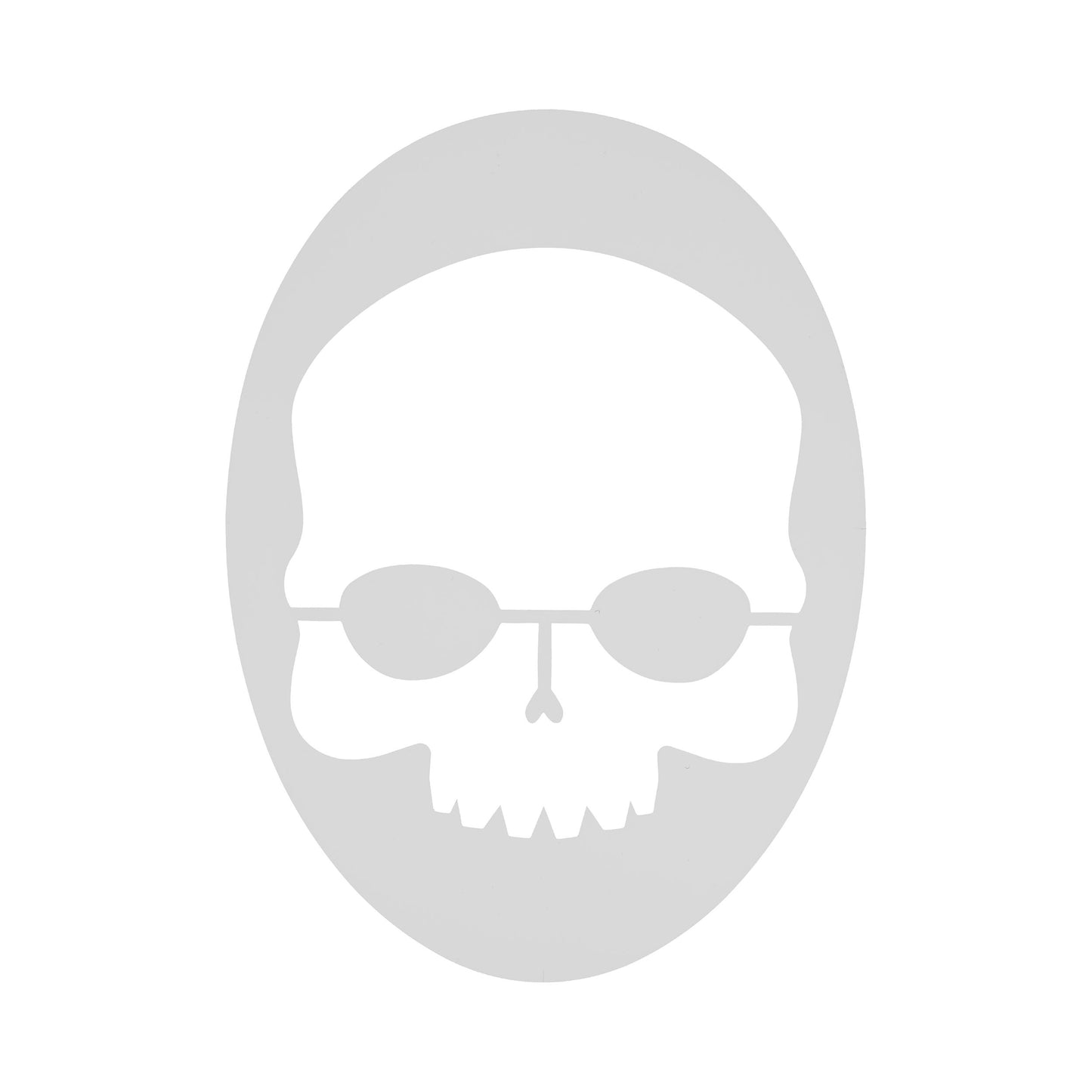 Prince Skull Stencil Logo-sjabloon-Wit