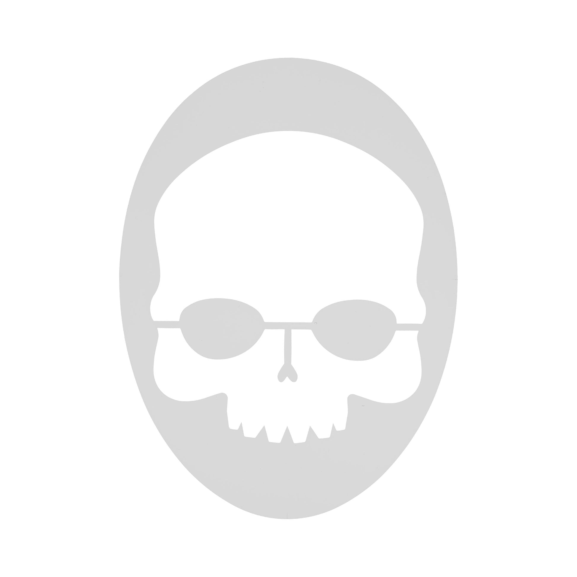 Prince Skull Stencil Logo-sjabloon-Wit