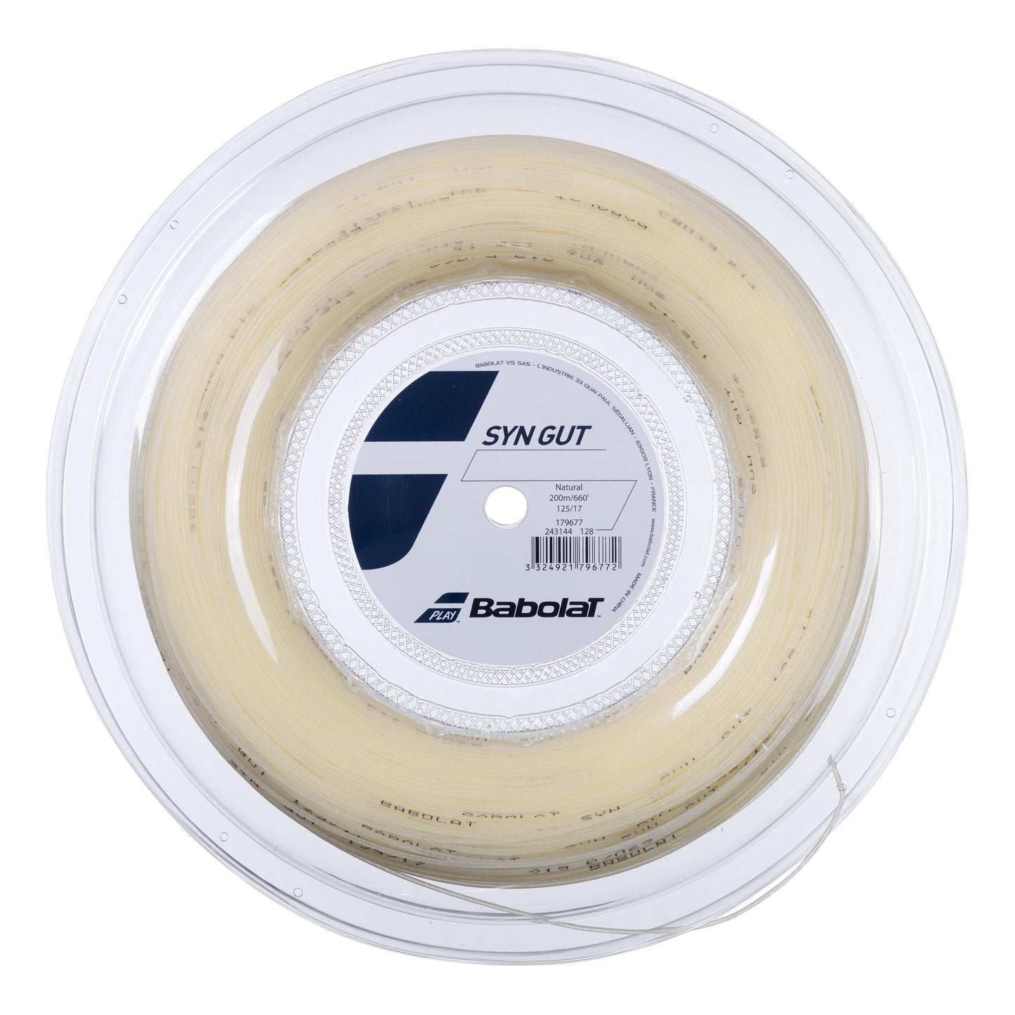 Babolat Syn Gut Rol Snaren 200m-Natuurlijke Kleuren