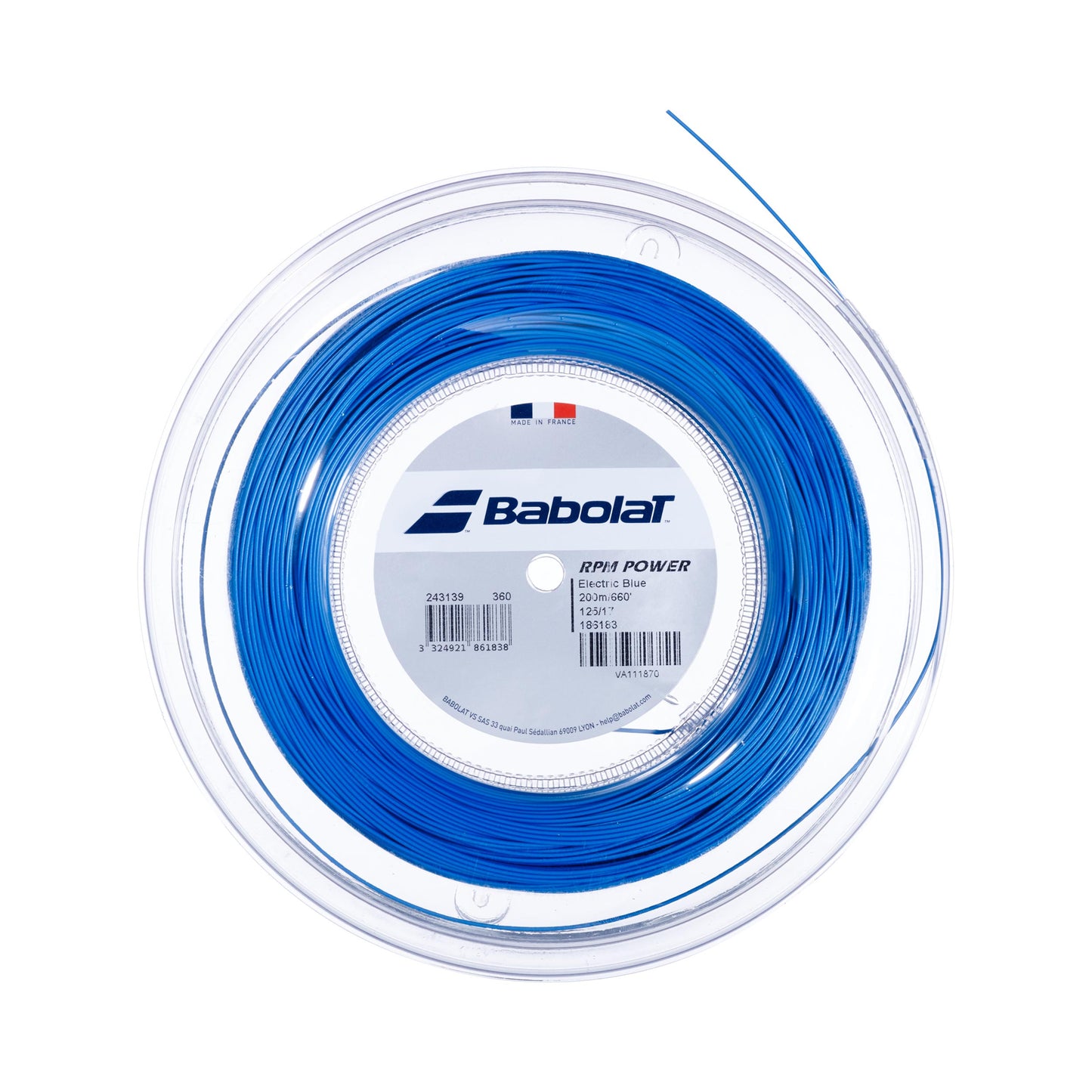 Babolat RPM Power Rol Snaren 200m-Blauw
