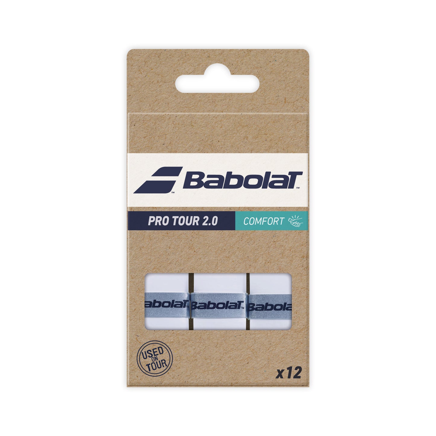 Babolat Pro Tour 2.0 Pack De 12-Blanc