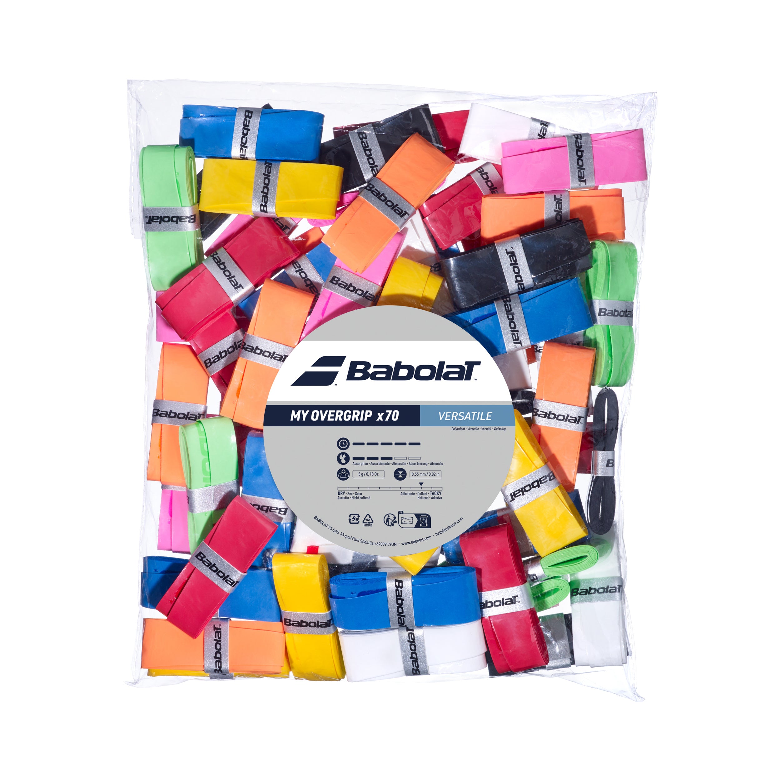 Babolat My Overgrip Refill Pack De 70-Multicouleur
