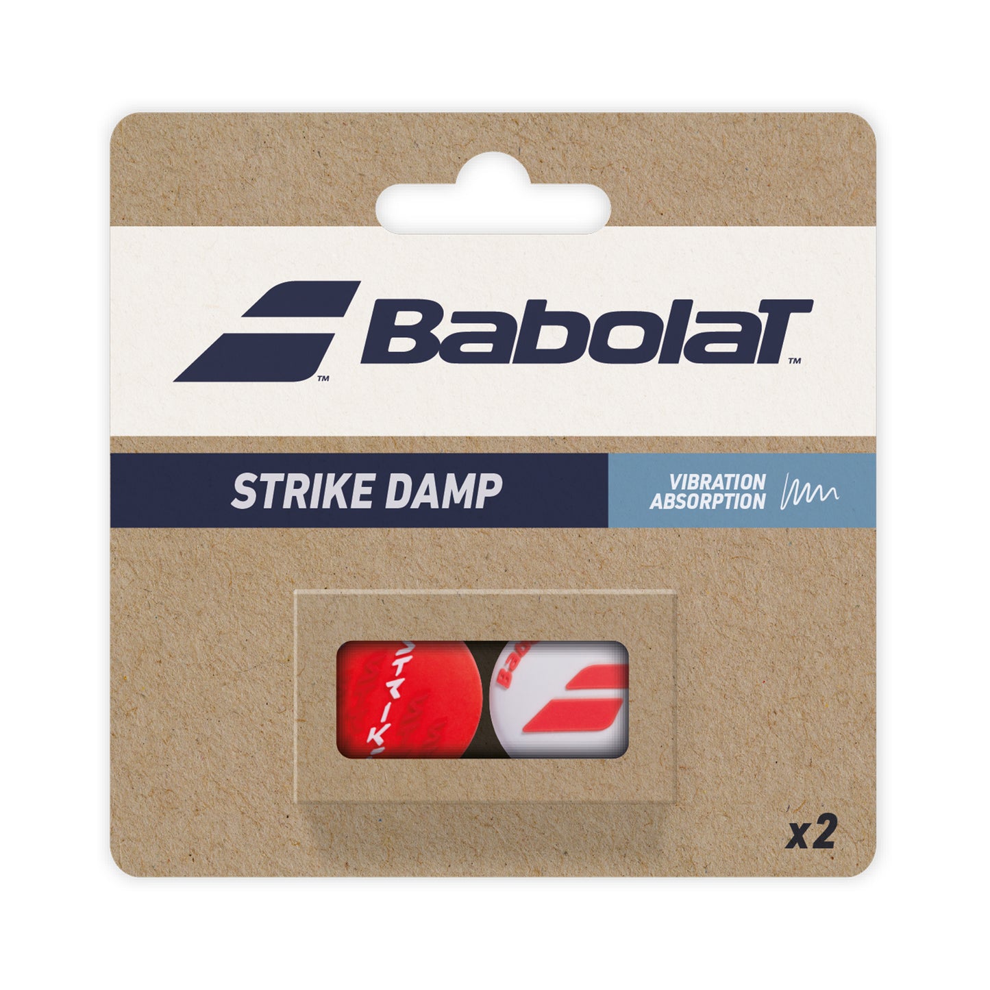 Babolat Strike Damp Antivibrateur Pack De 2 Unités-Blanc