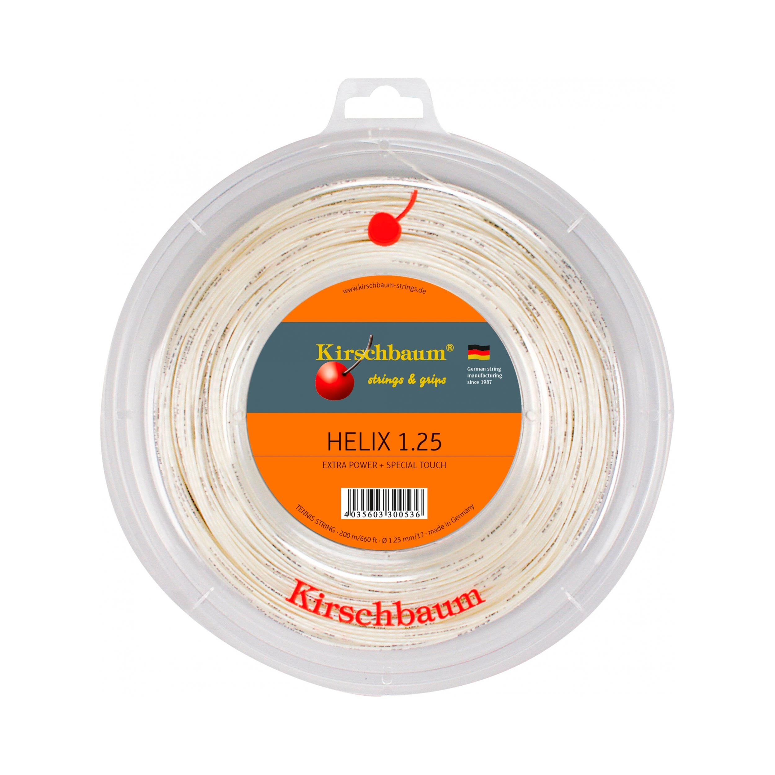 Kirschbaum Helix Rol Snaren 200m-Wit