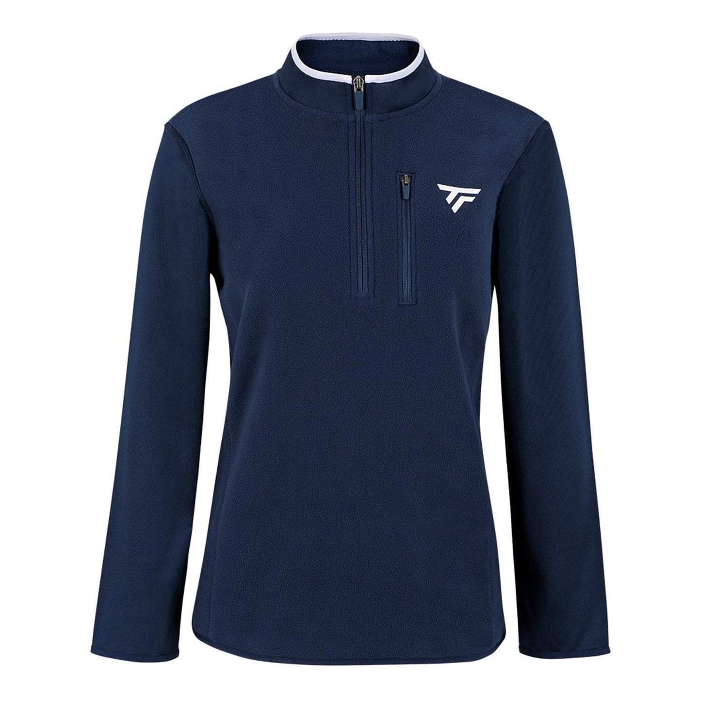 Tecnifibre Polar Quarter Zip Haut Manches Longues Femmes-Bleu Foncé