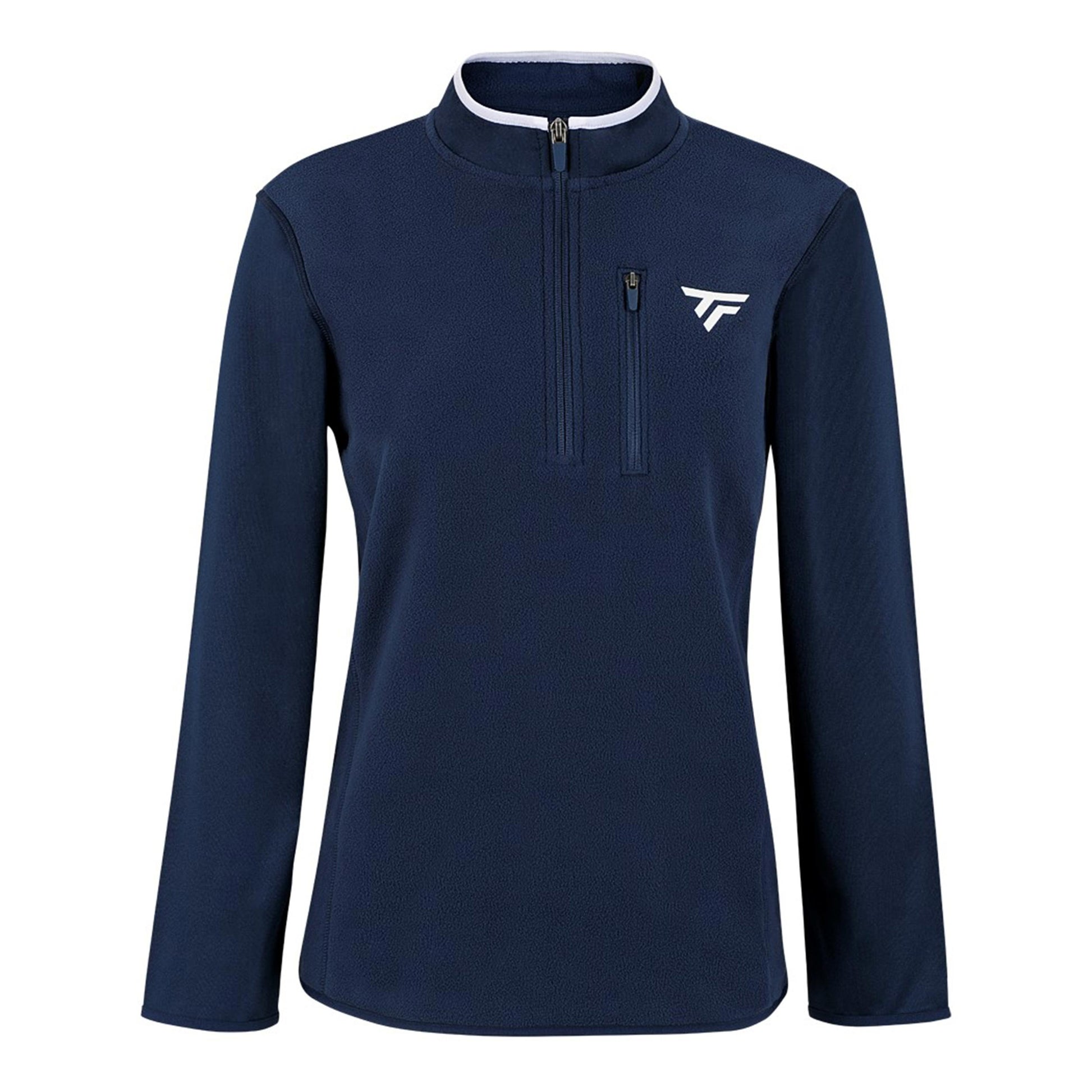 Tecnifibre Polar Quarter Zip Haut Manches Longues Femmes-Bleu Foncé