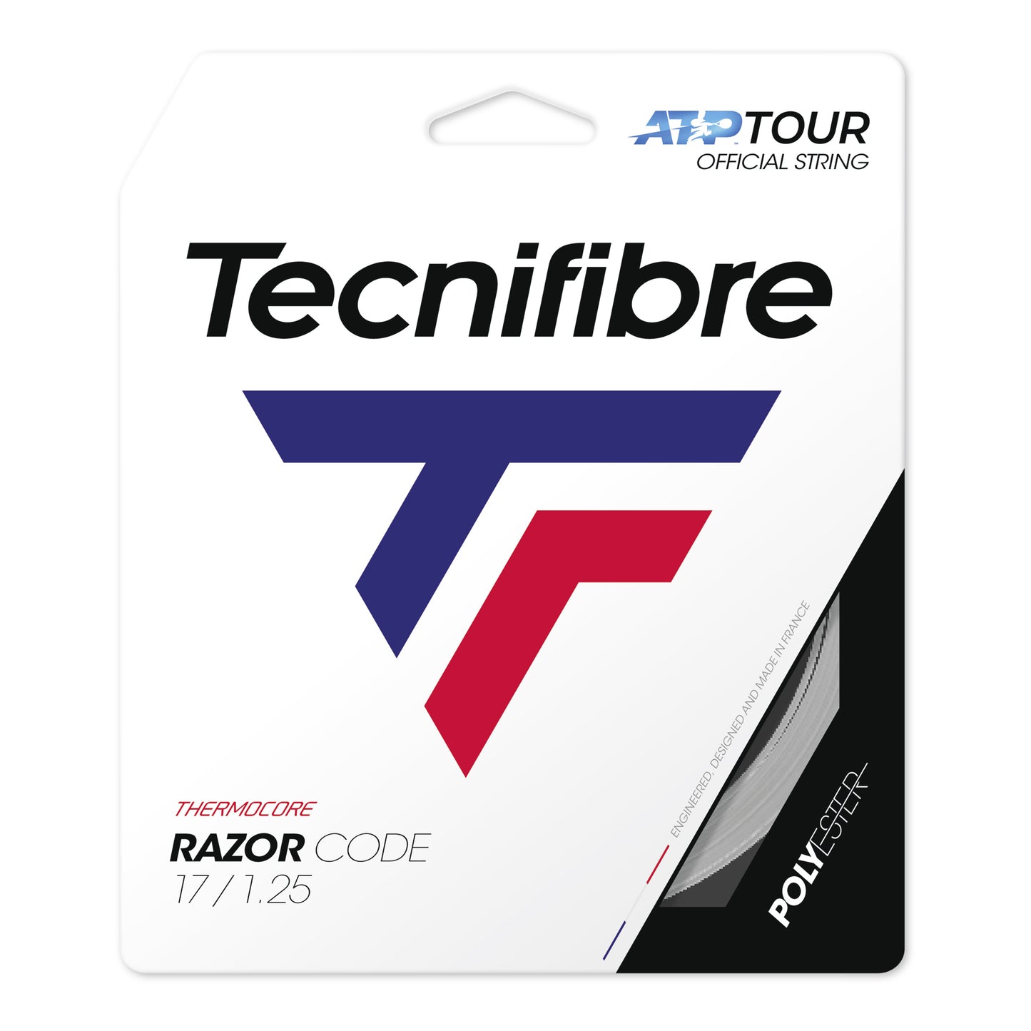 Tecnifibre Razor Code 12m Cordage En Garniture-Gris