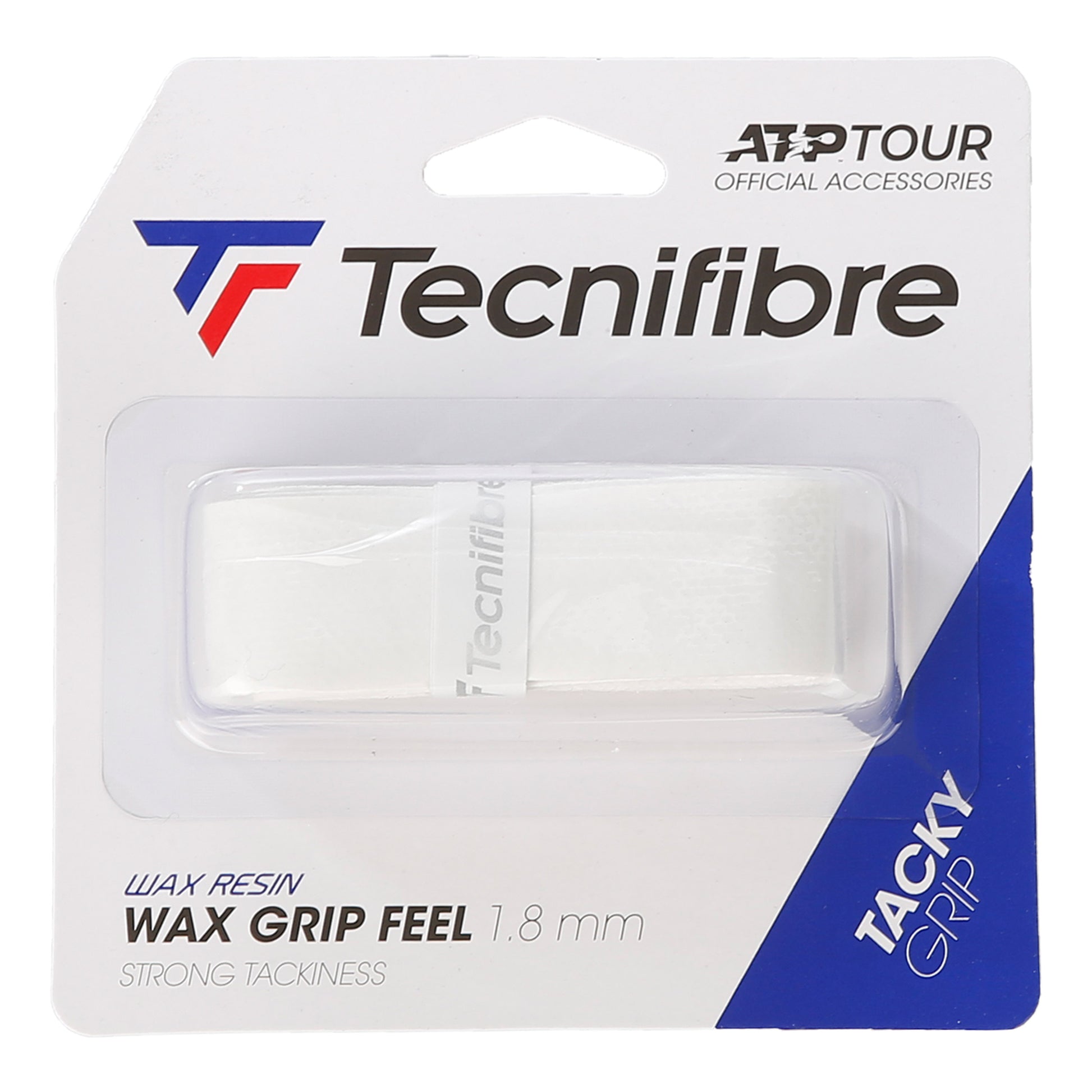 Tecnifibre Wax Feel Grip Verpakking 1 Stuk-Wit