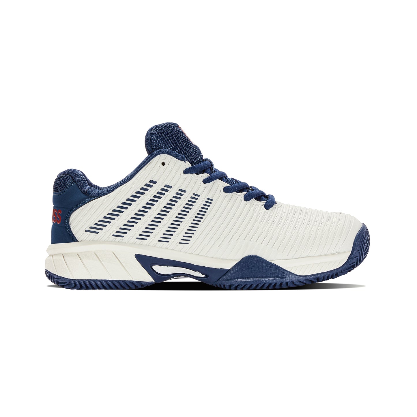 K-Swiss Hypercourt Express 2 Chaussure Terre Battue Enfants-Blanc,Bleu Foncé