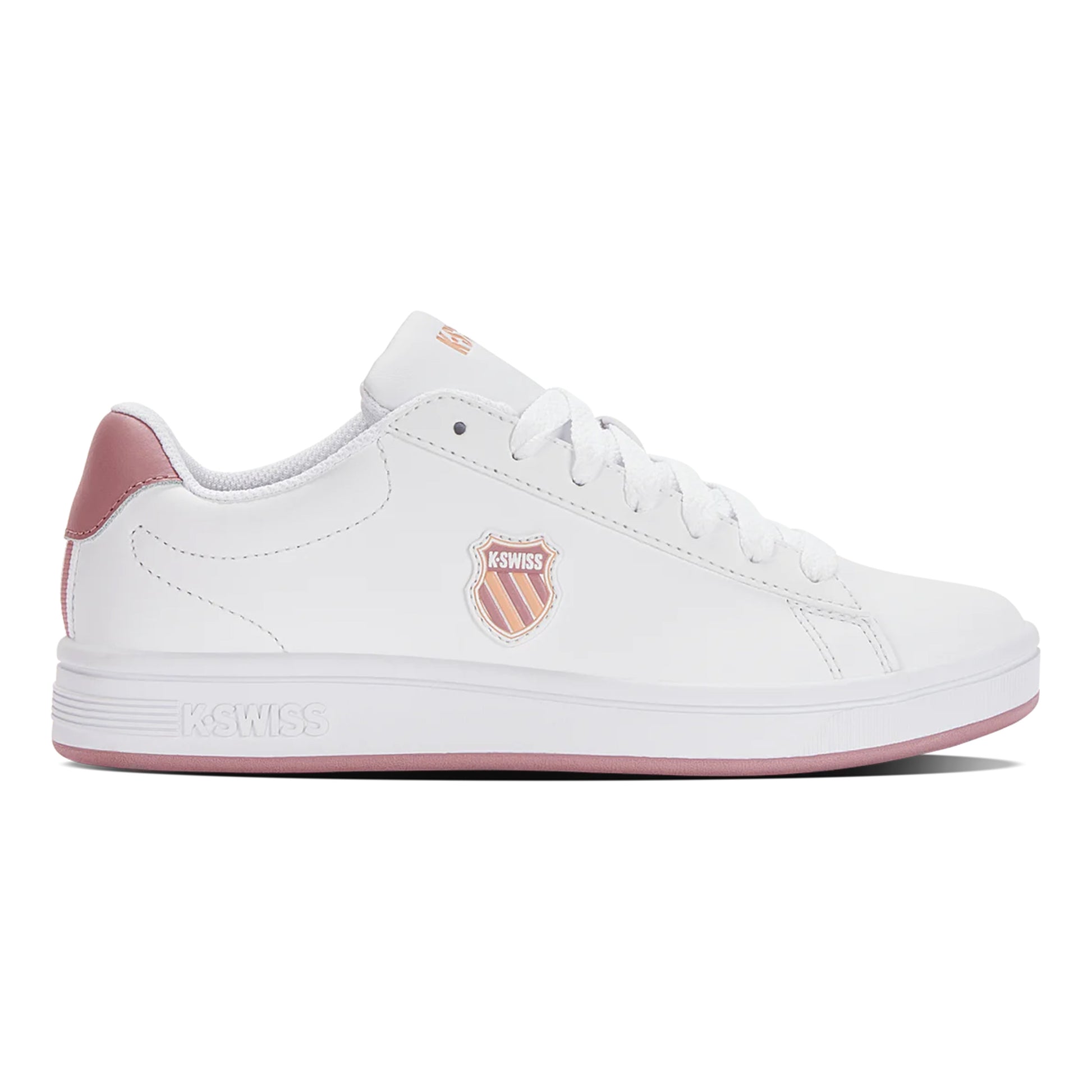 K-Swiss Court Shield Baskets Femmes - blanc, vieux rose