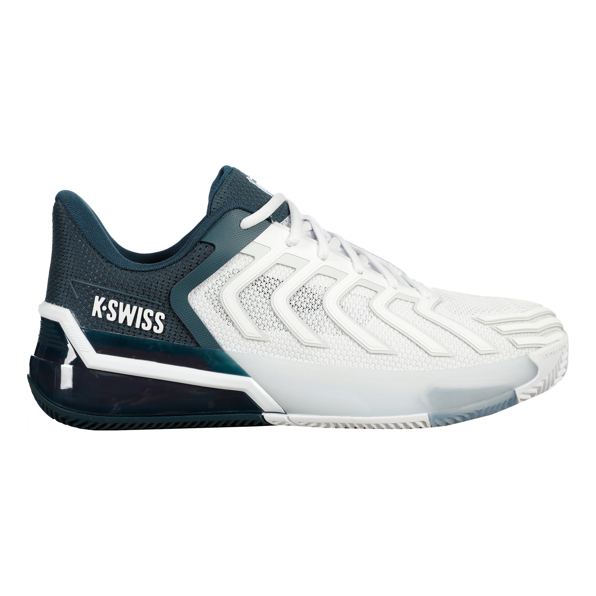 K-Swiss Ultrashot 4 Chaussure Terre Battue Hommes-Blanc,Bleu Petrol